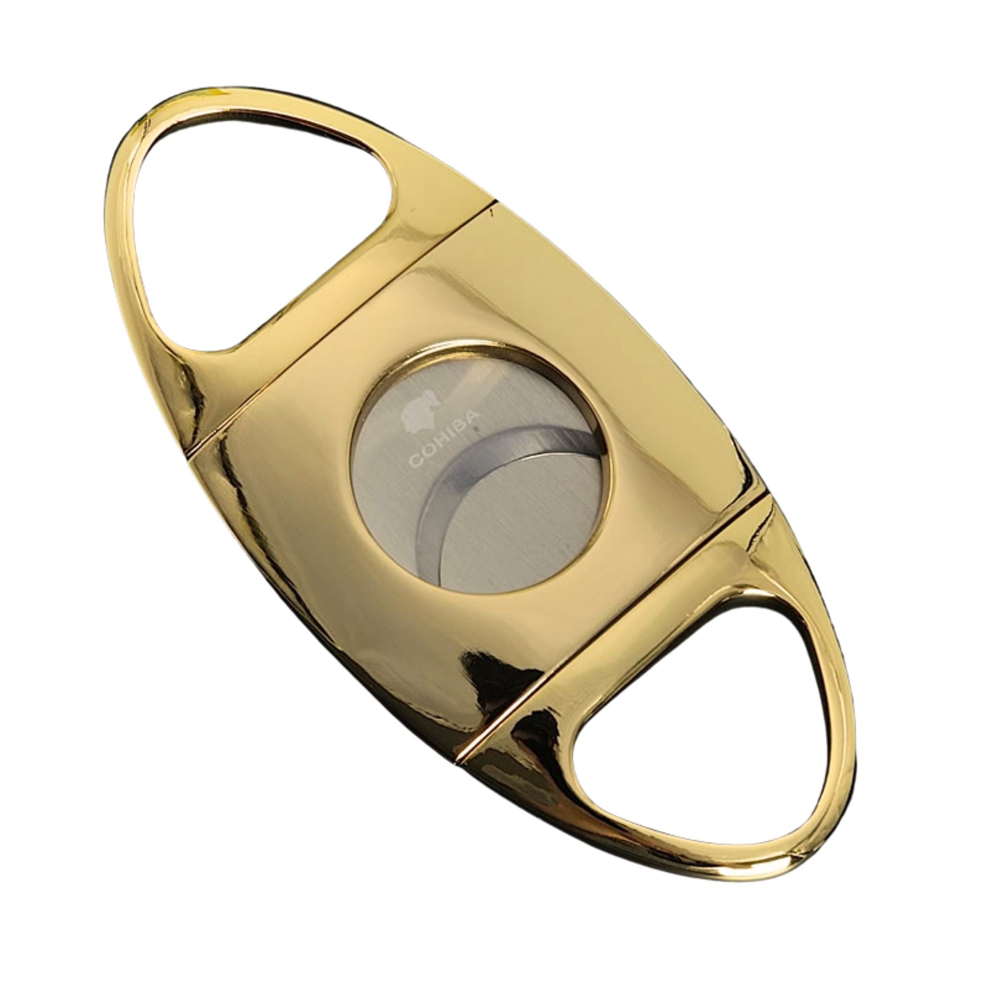 Gold Two Finger 64 Ring Gauge Cigar Cutter Boxed Cigar Cutter Clinks Australia 