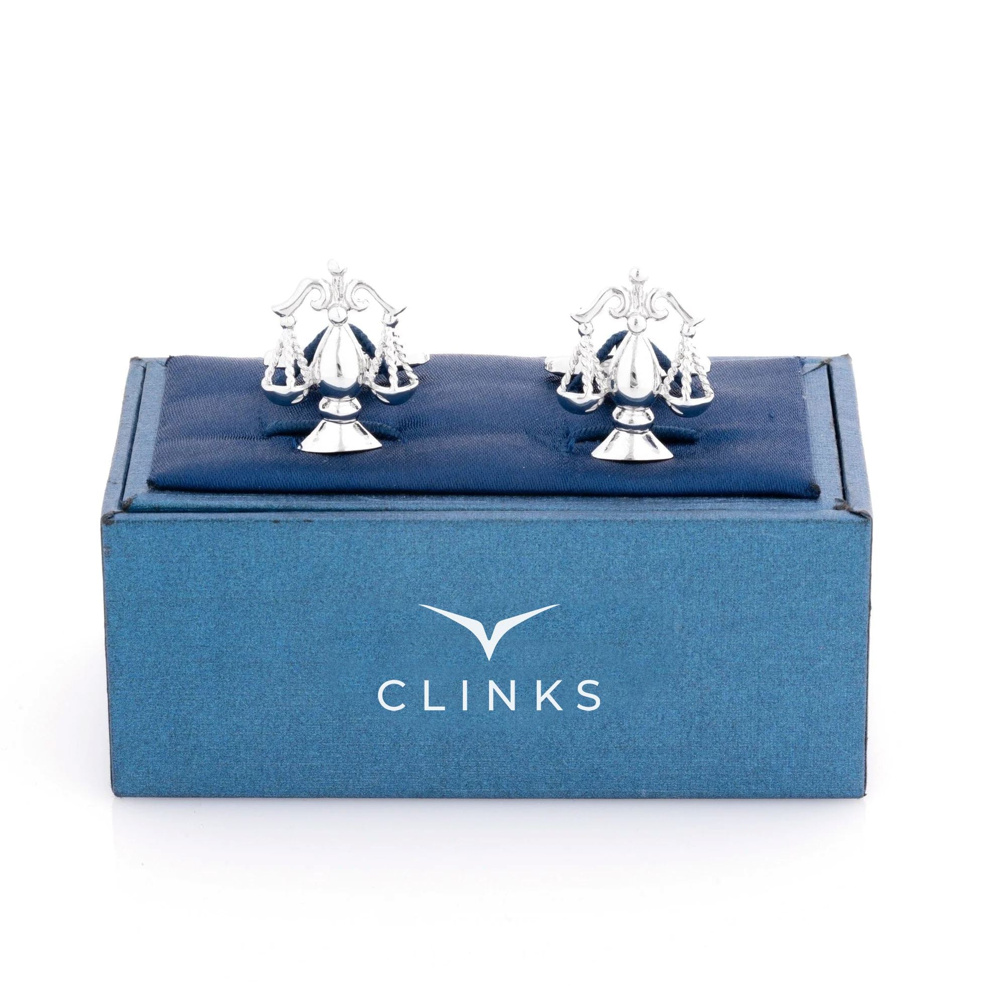 Scales of Justice Silver 2 Cufflinks Novelty Cufflinks Clinks Australia 
