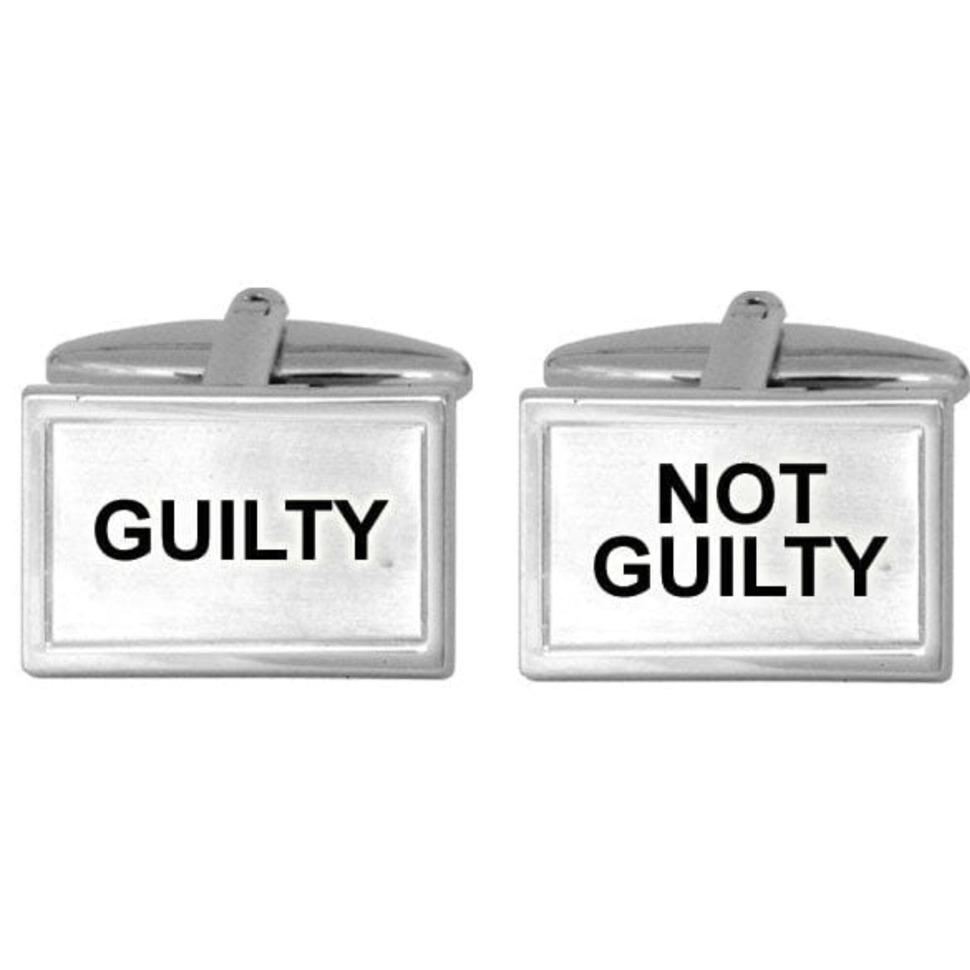 Guilty / Not Guilty Cufflinks Novelty Cufflinks Clinks Australia Guilty / Not Guilty Cufflinks 