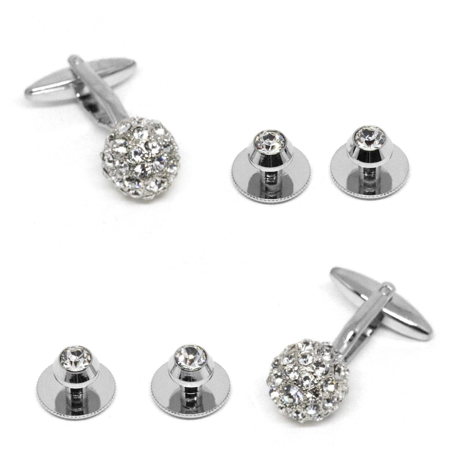 Crystal Ball Cufflinks and Stud Set Stud Sets Clinks Australia 