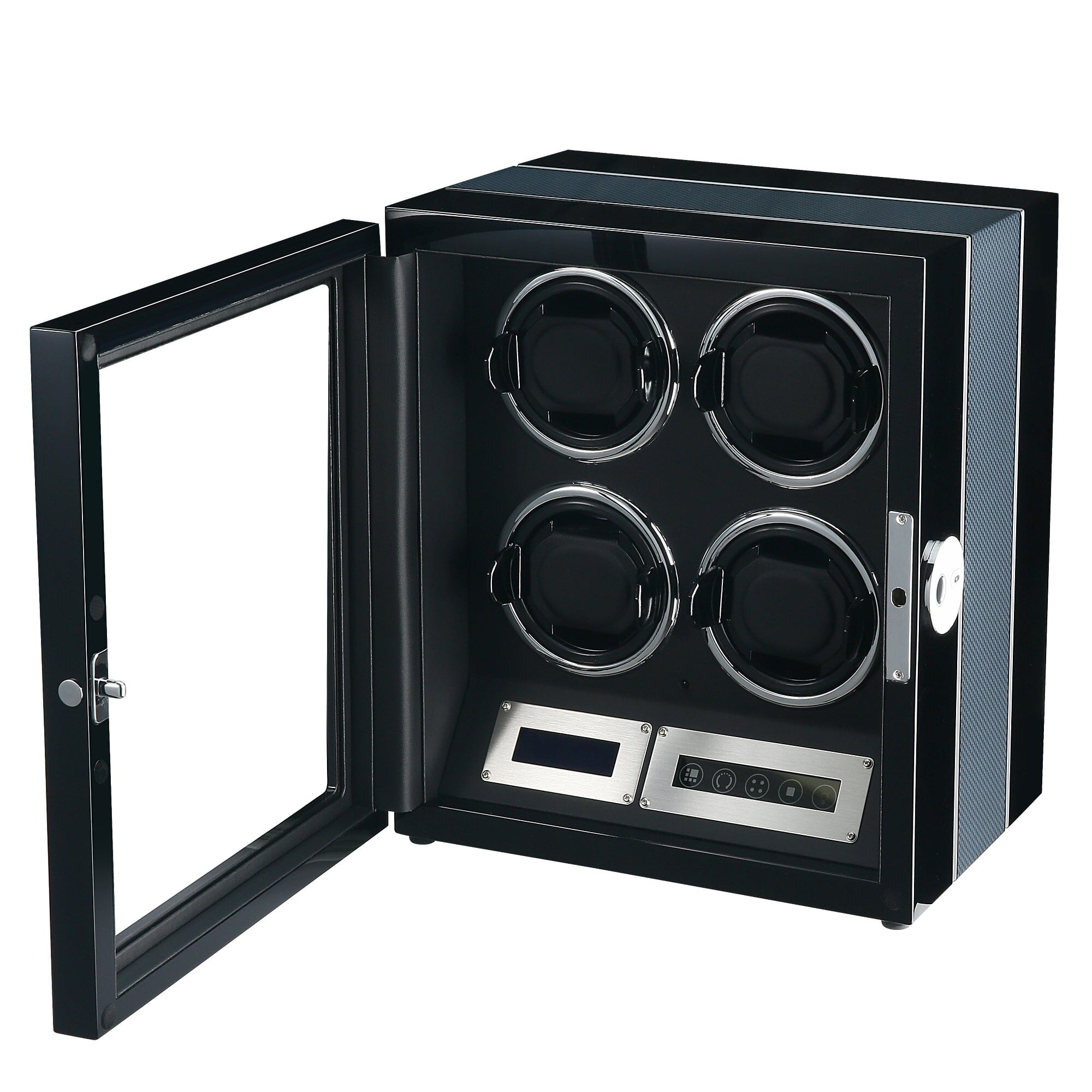 Flinders Watch Winder for 4 Watches with Fingerprint Lock Watch Winder Boxes Clinks 