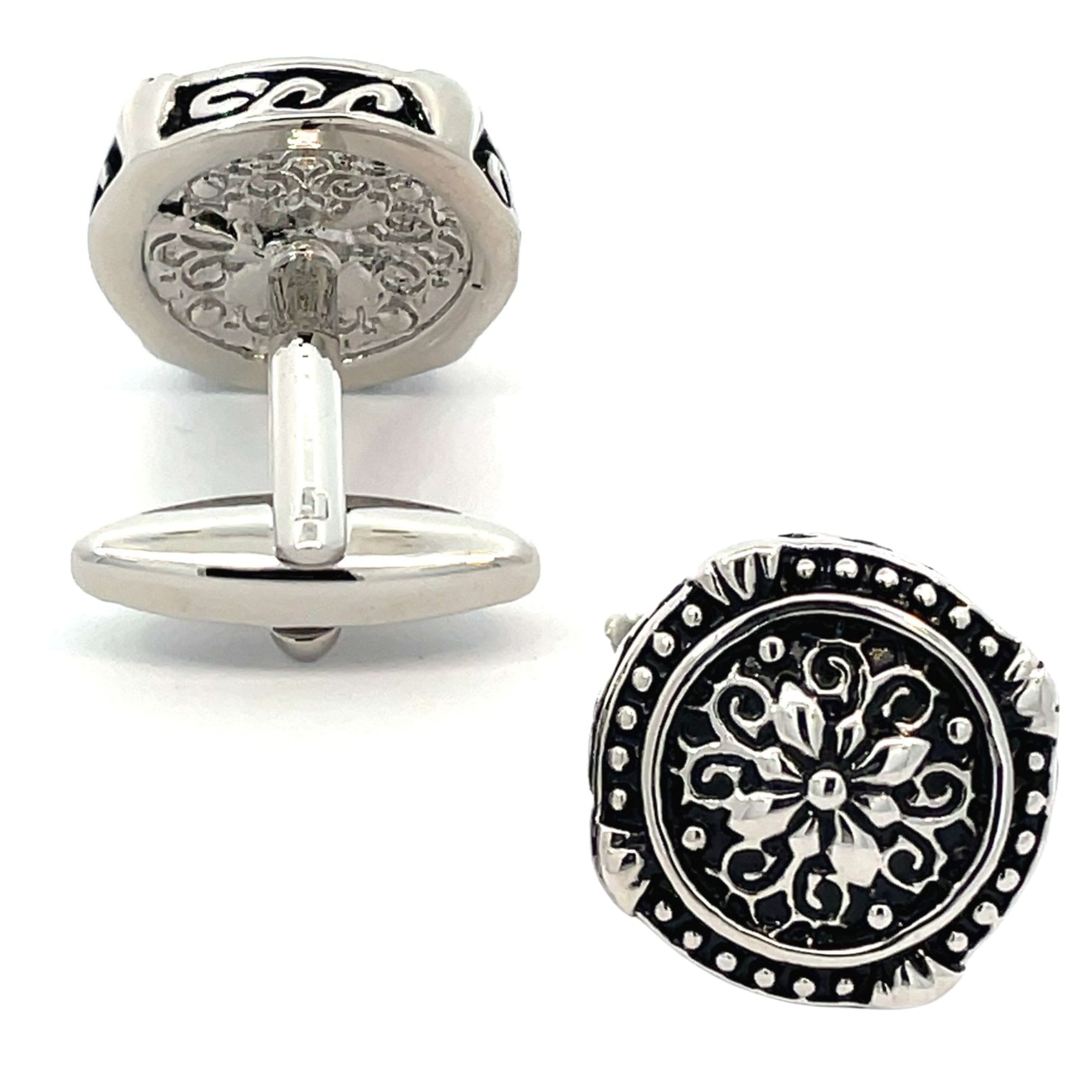 Otranto Cufflinks: Round Gothic Style