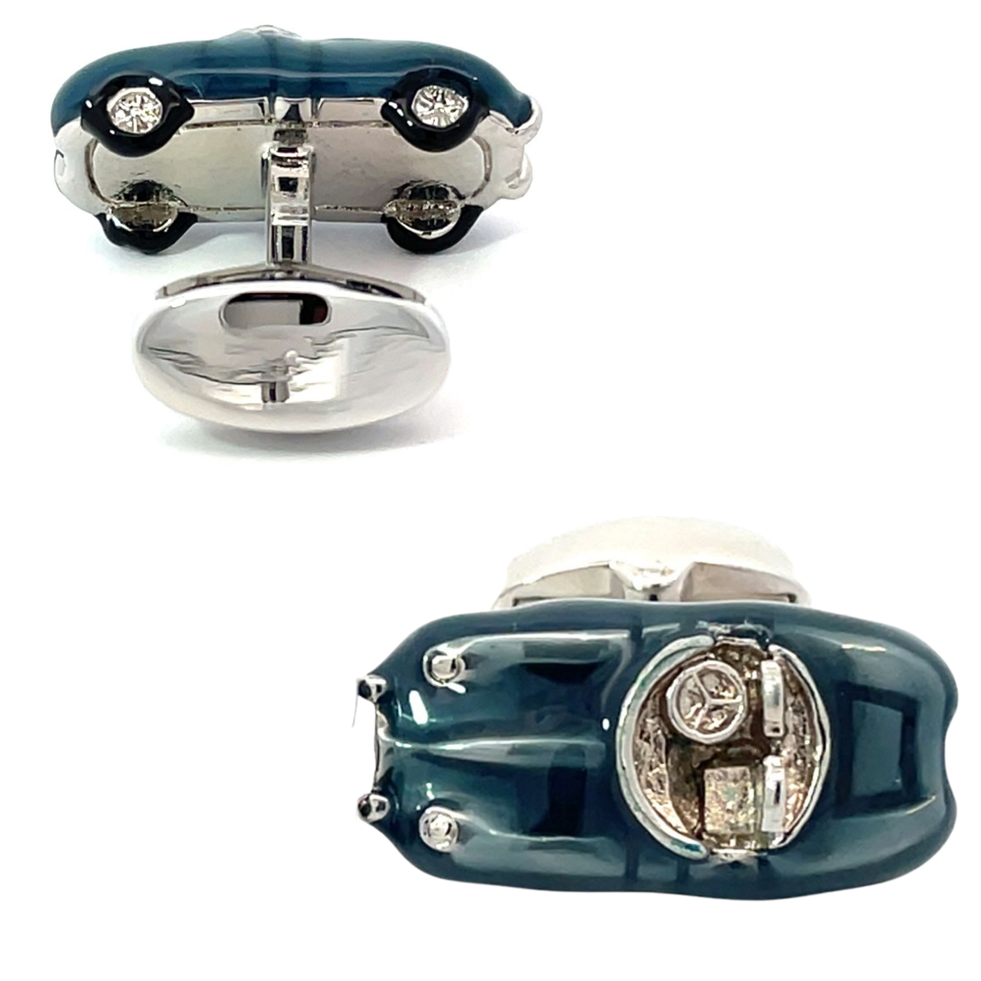 Blue Car Cufflinks