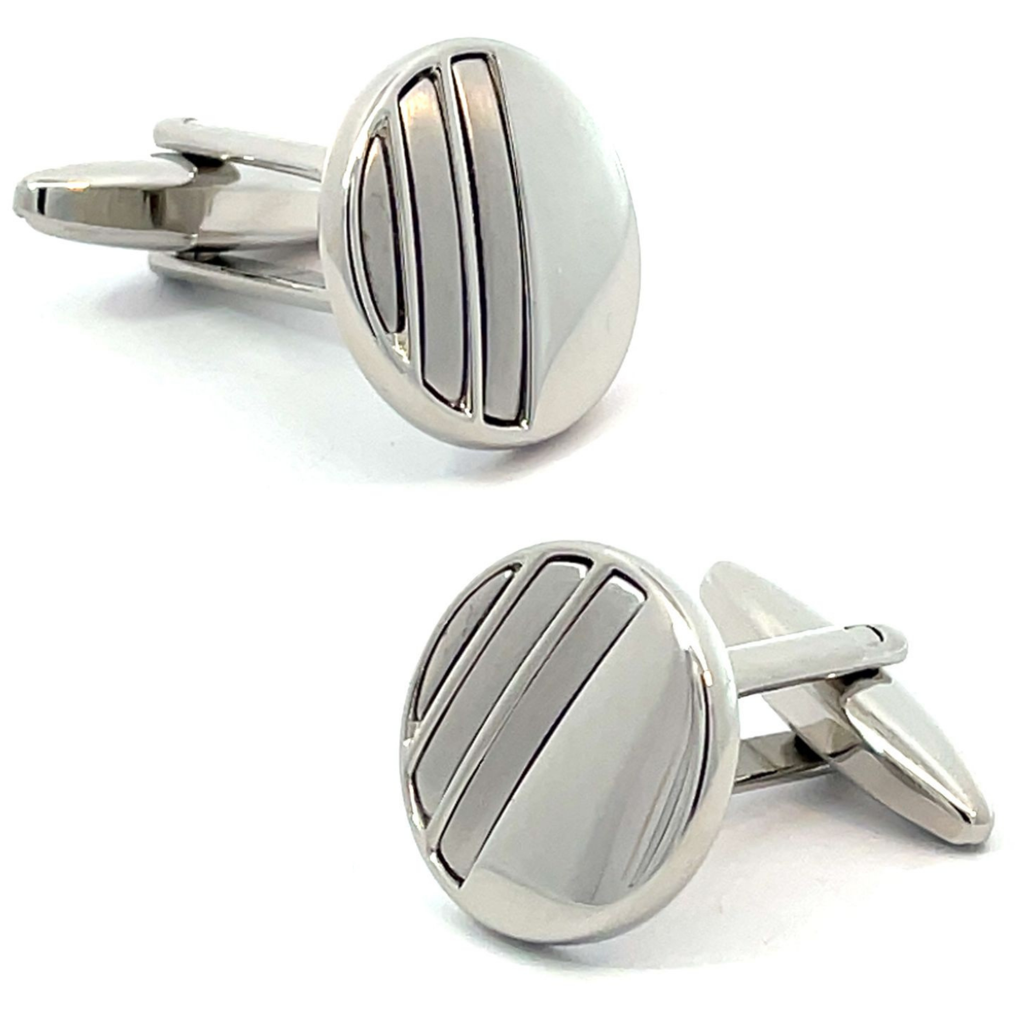 Three Bar Button Cufflinks
