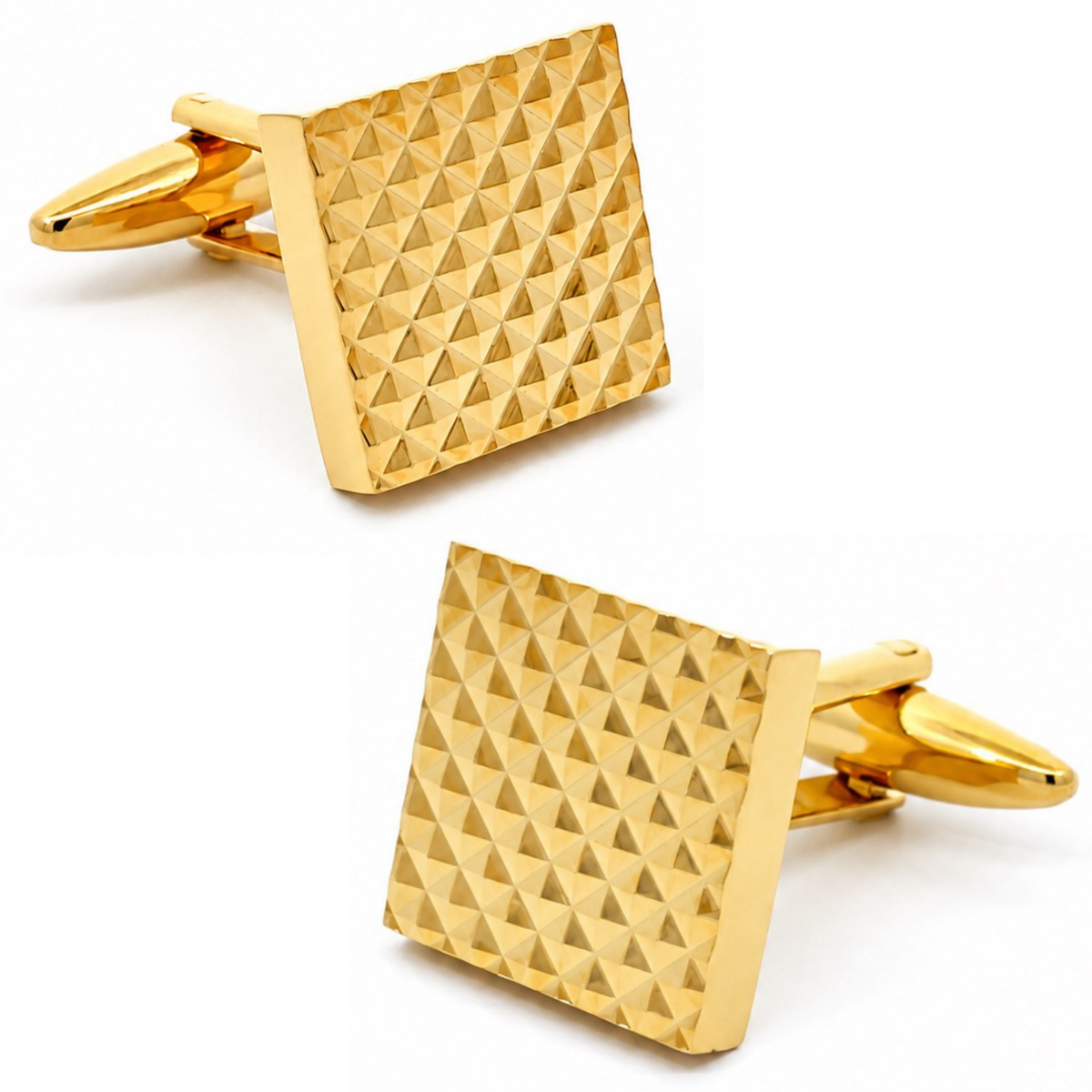 Textured Gold Square Cufflinks
