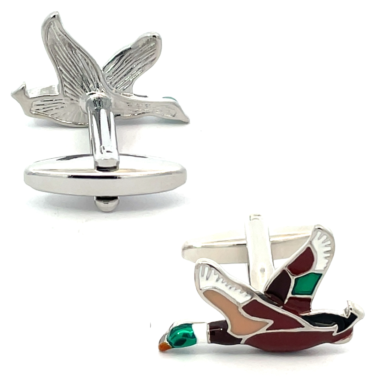 Flying Ducks Geese Colour Cufflinks