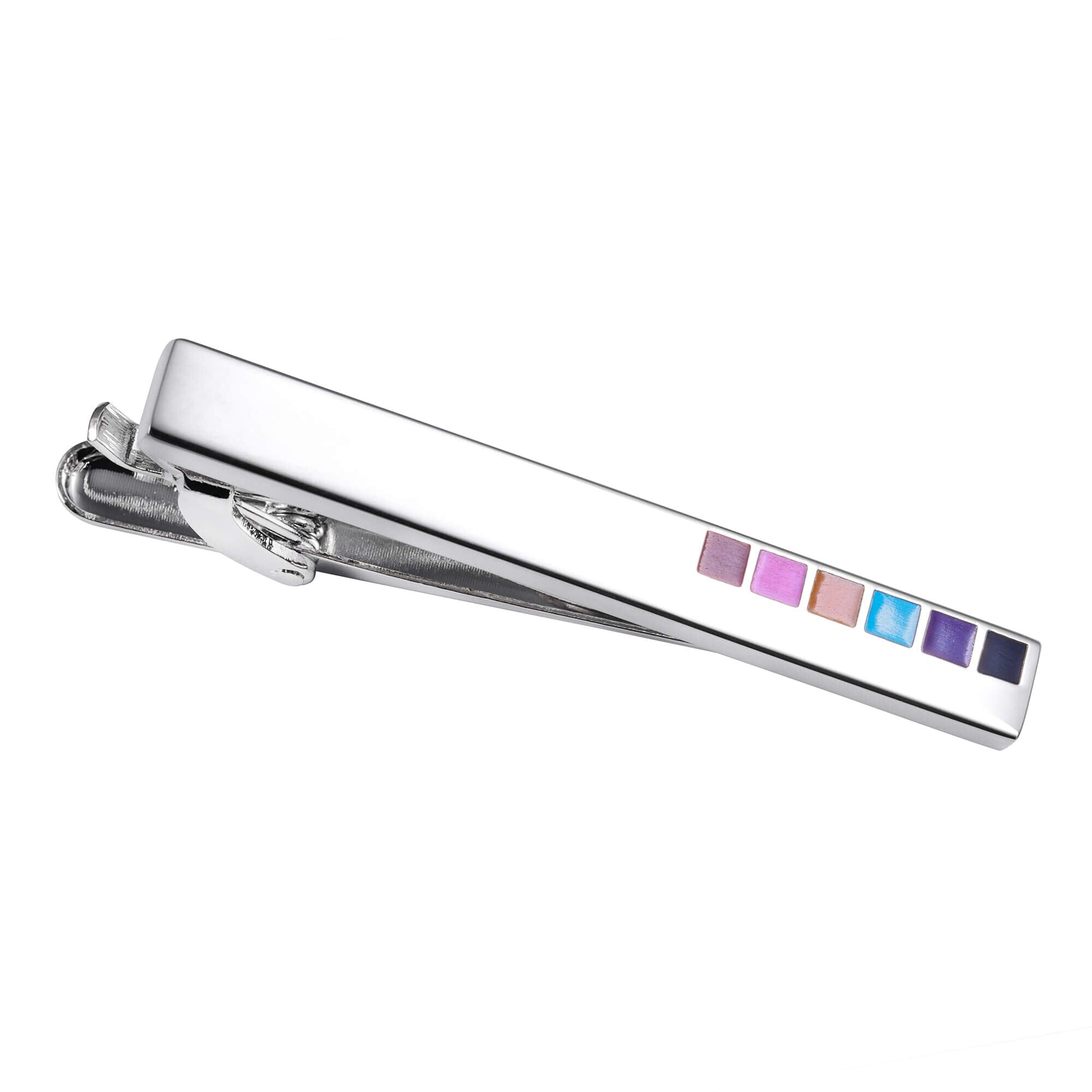 Multicolour Enamel Tie Clip & Cufflink Set Gift Set Clinks Australia 