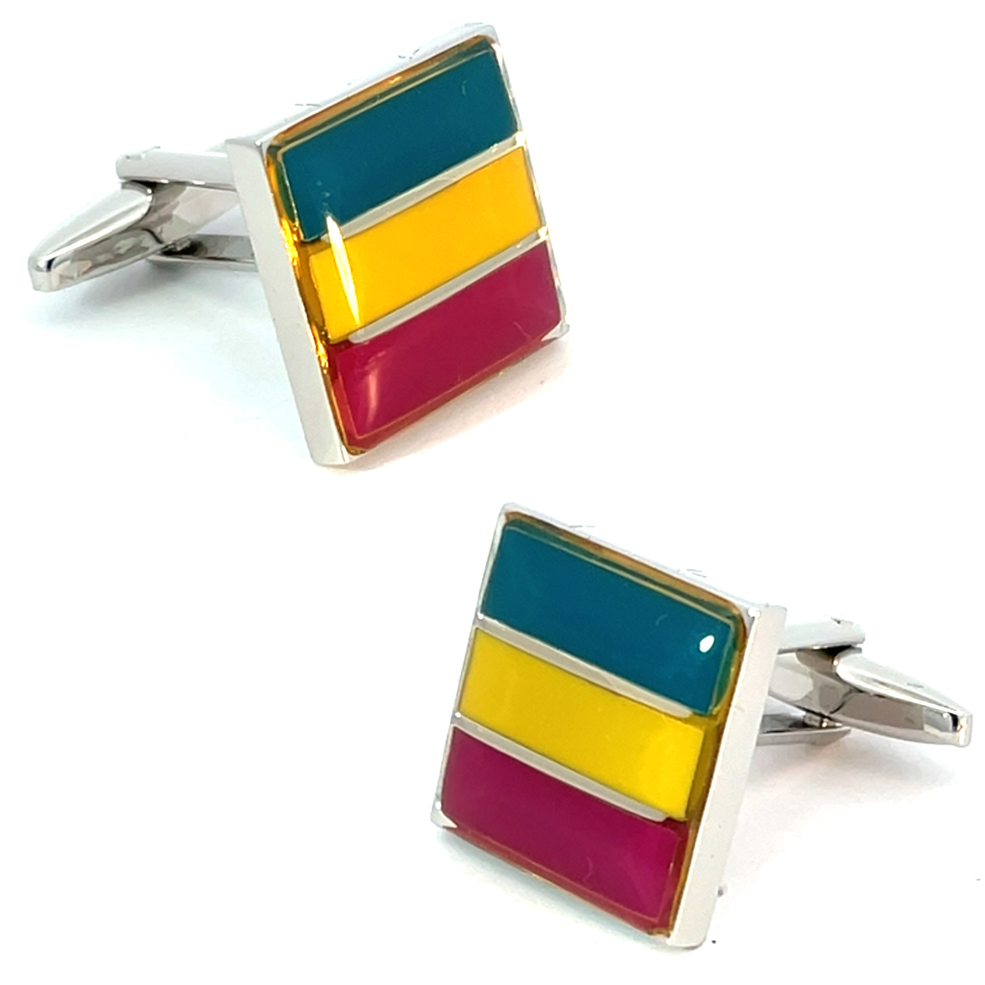 Colour Brisbane Lions AFL Cufflinks