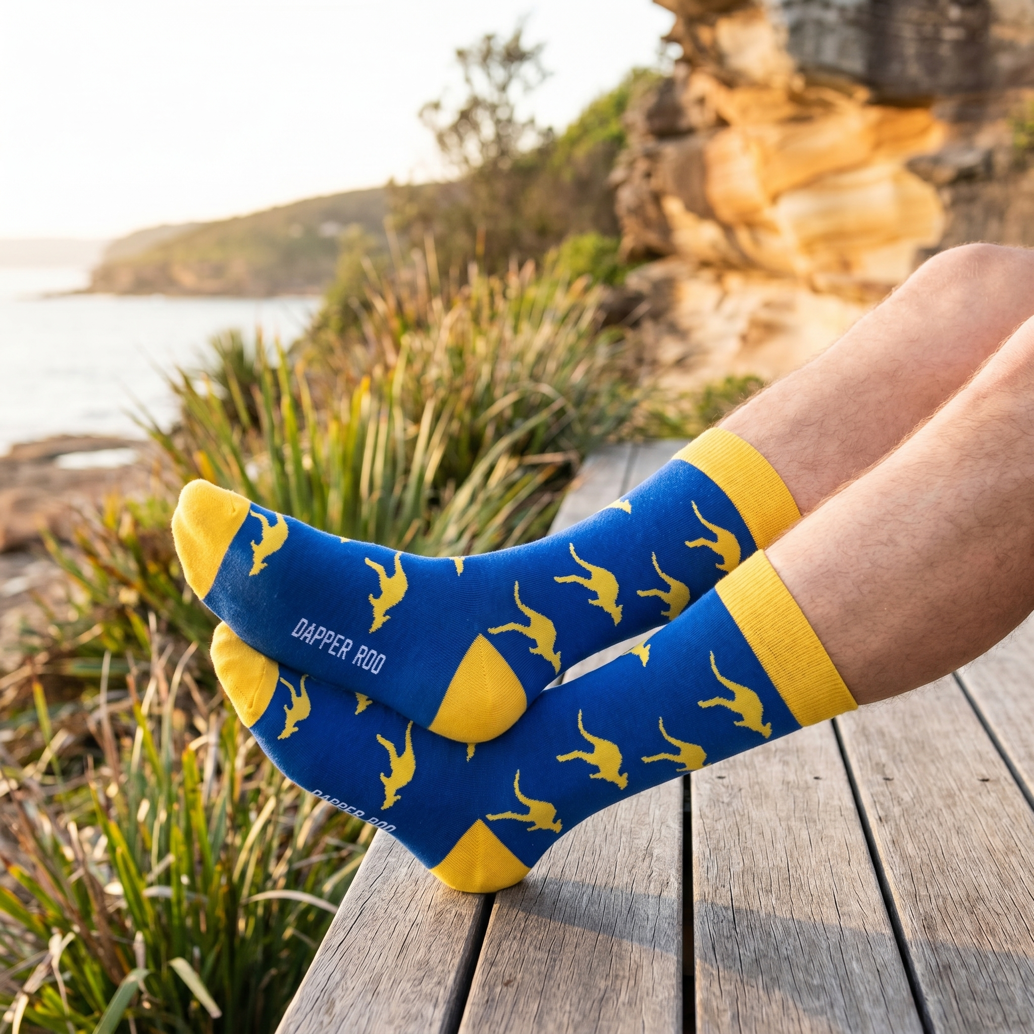 Jumpy Kangaroo Bamboo Socks by Dapper Roo lifestyle image