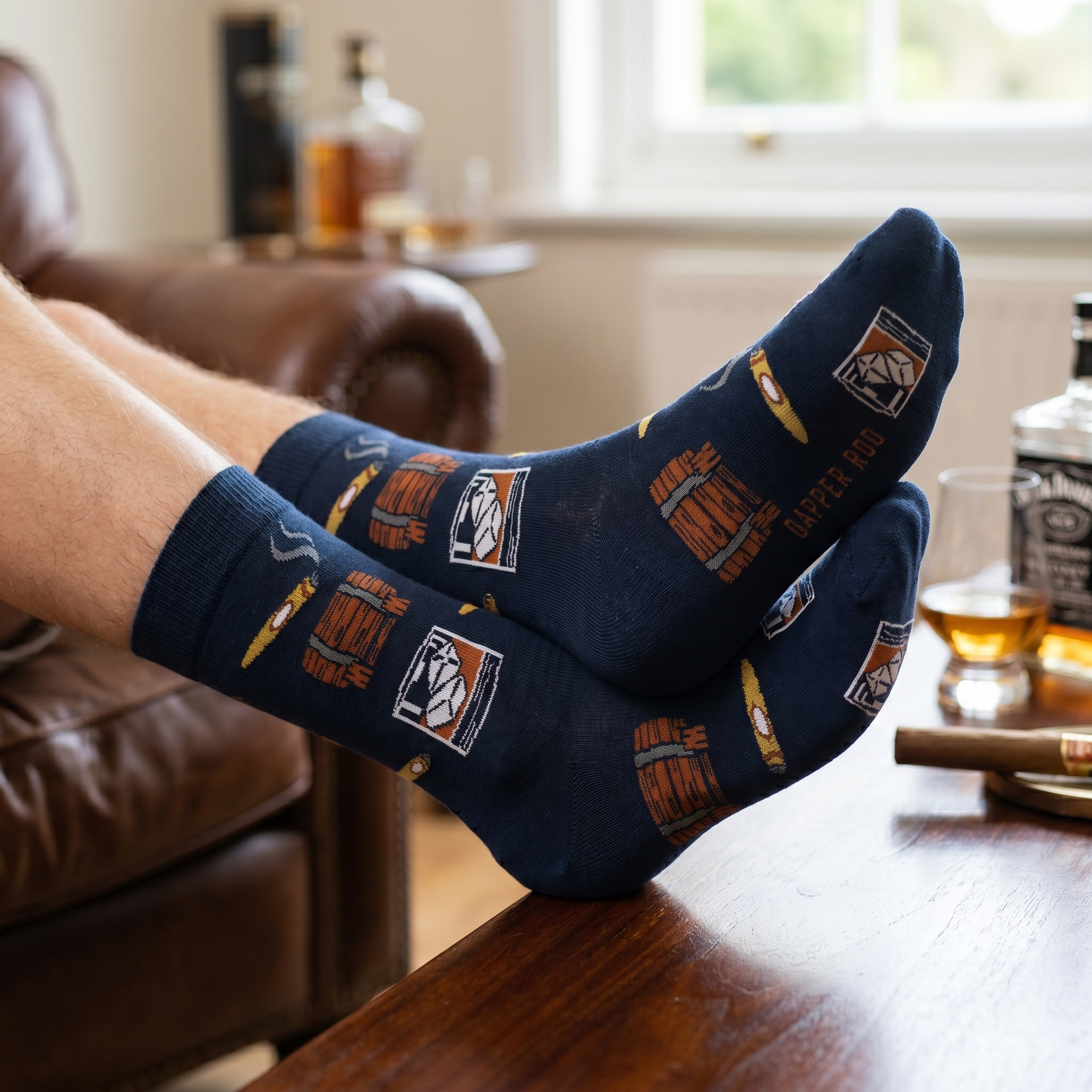 Whisky & Cigar Socks by Dapper Roo lifestyle image