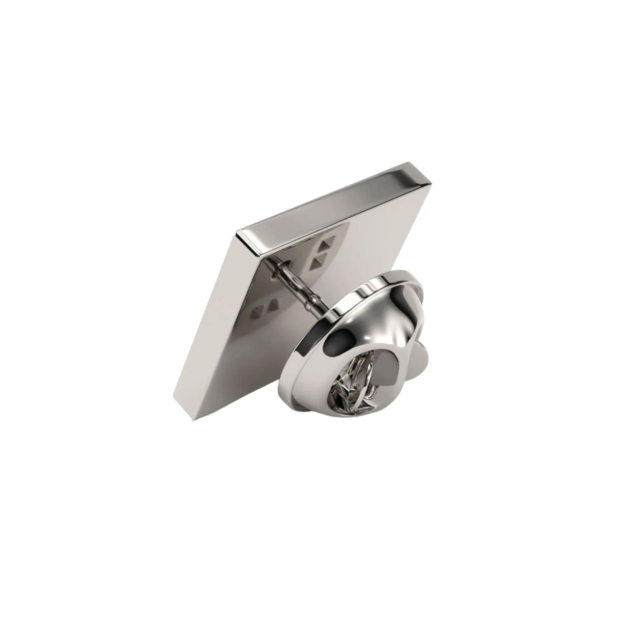 Square Silver Engravable Lapel Pin Lapel Pin Clinks 