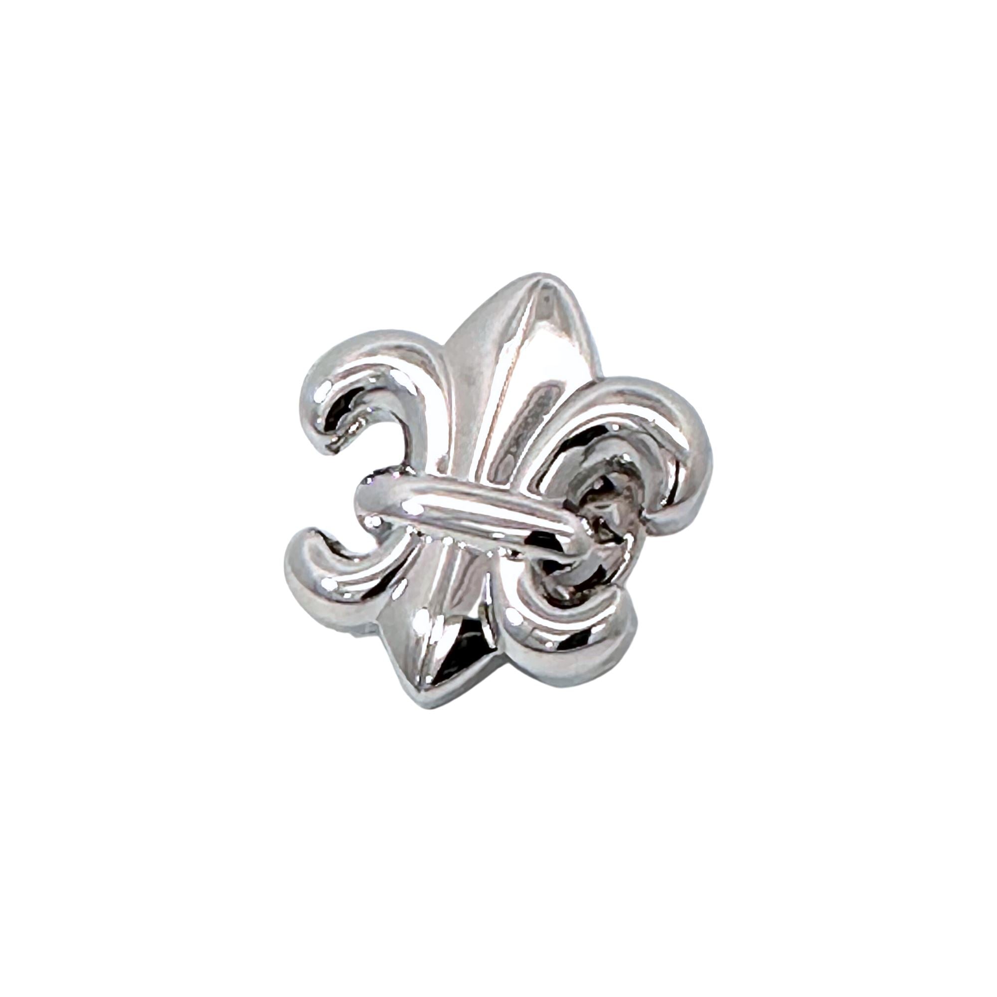 Fleur De Lis Lapel Pin in Silver Lapel Pin Clinks Default 
