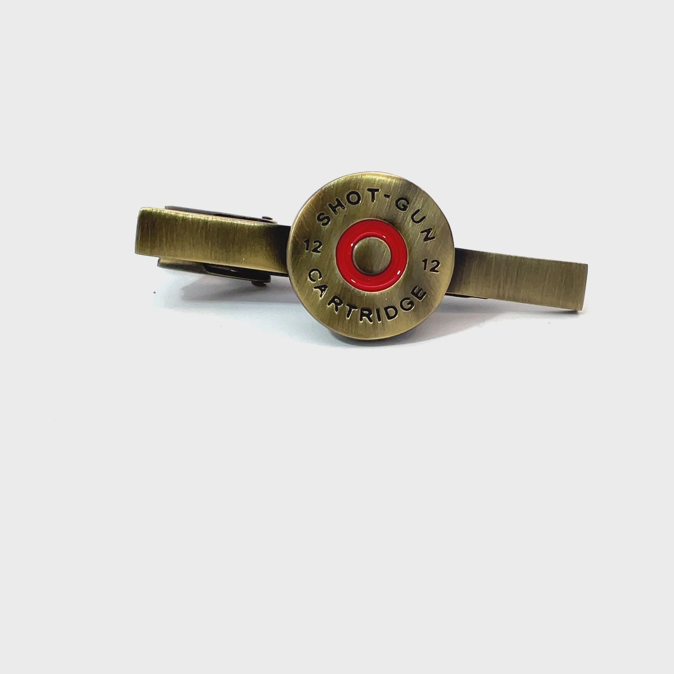 Brass Shotgun Cartridge Cap Tie Clip