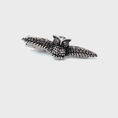 Owl with Spread Wings Tie Clip