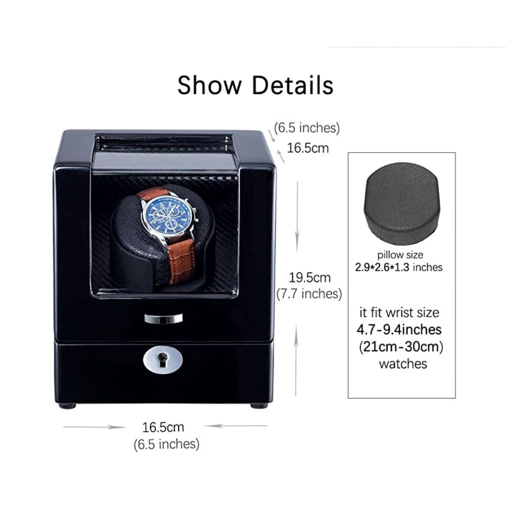 Seconds - Waratah Watch Winder Box for 1 Watch (Black) Seconds Clinks 