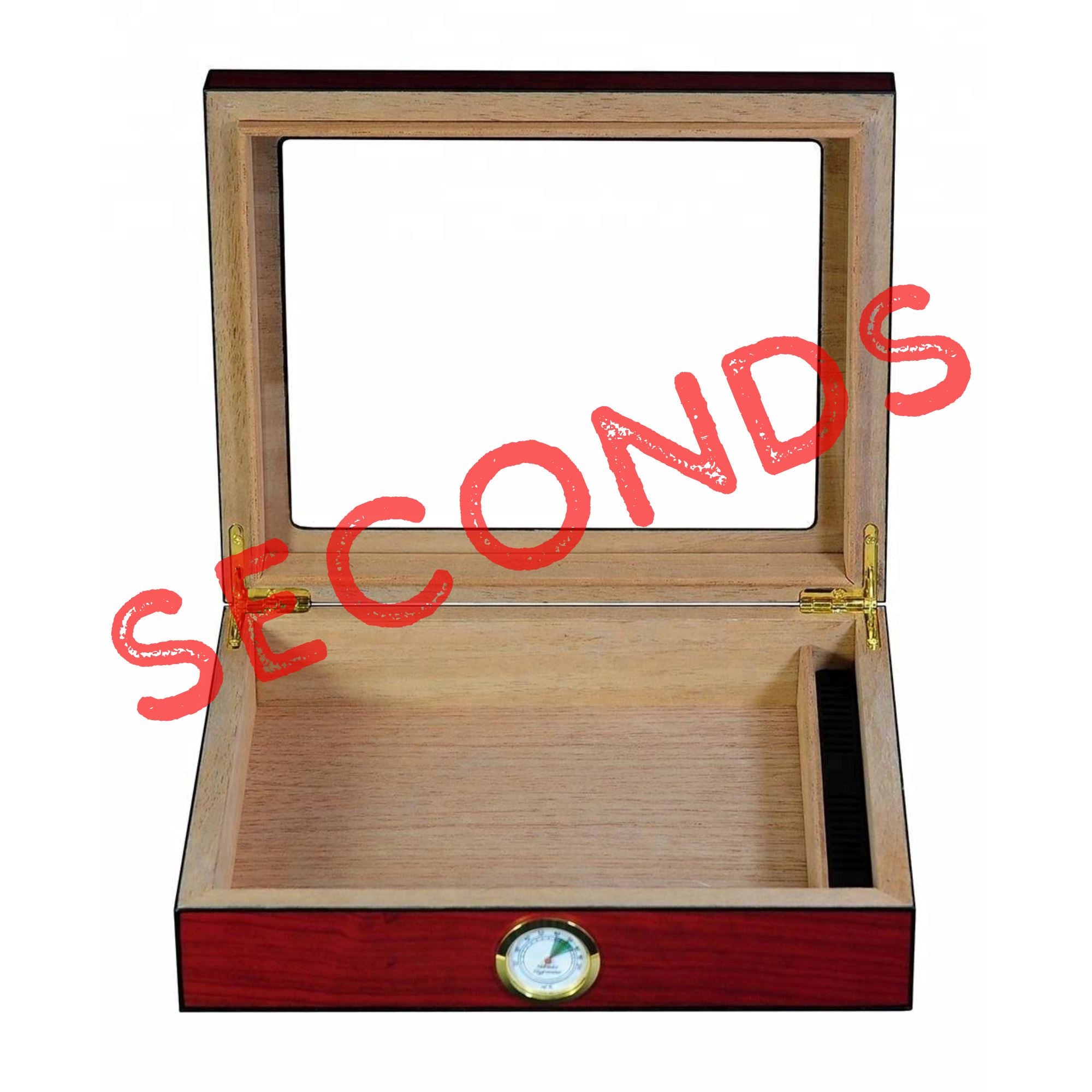Seconds - 12-20 CT Cherry Cigar Humidor Spanish Cedar Box for Cigars (c) Seconds Clinks 