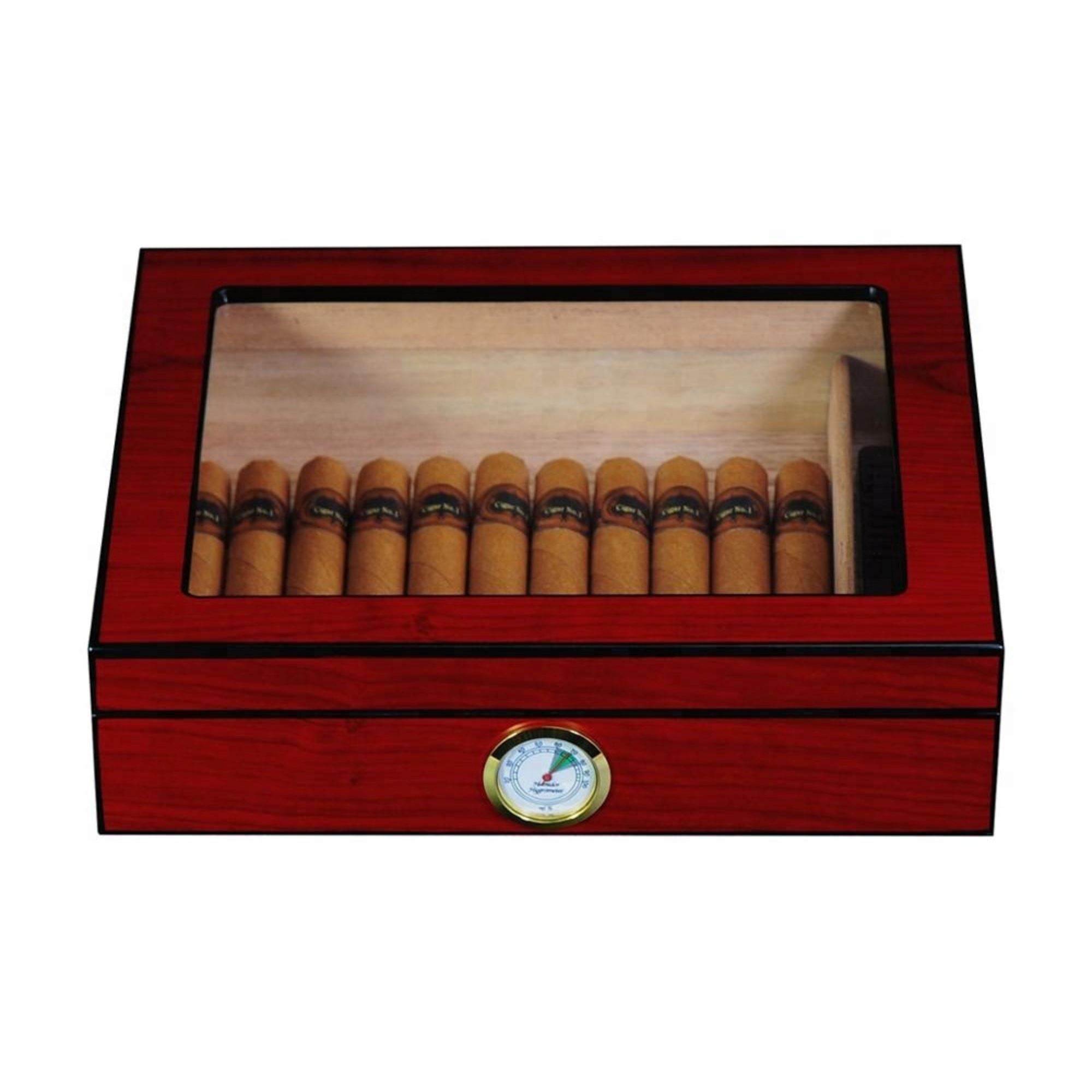 Seconds - 12-20 CT Cherry Cigar Humidor Spanish Cedar Box for Cigars Seconds Clinks 