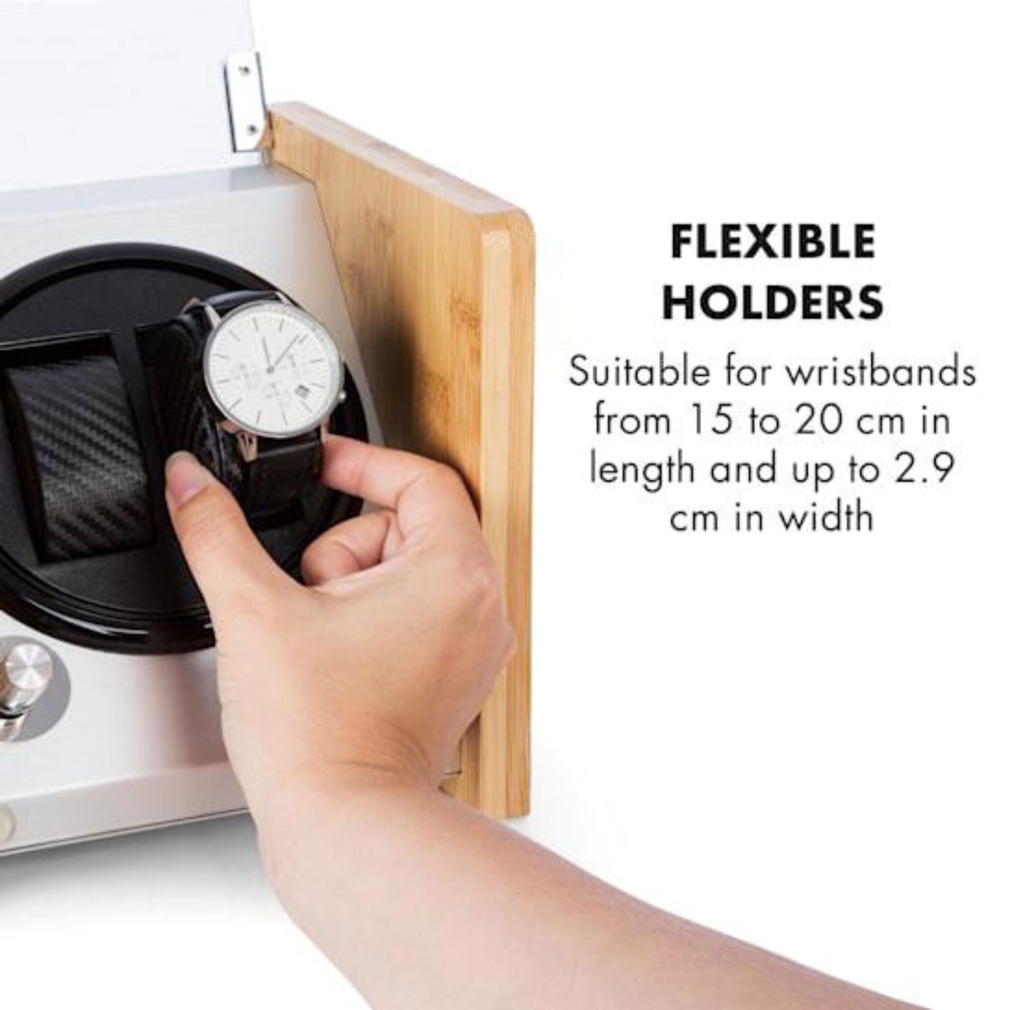 Seconds - BLAQ Watch Winder Box 2 Watches in Aluminum & Bamboo (b) Seconds Clinks 
