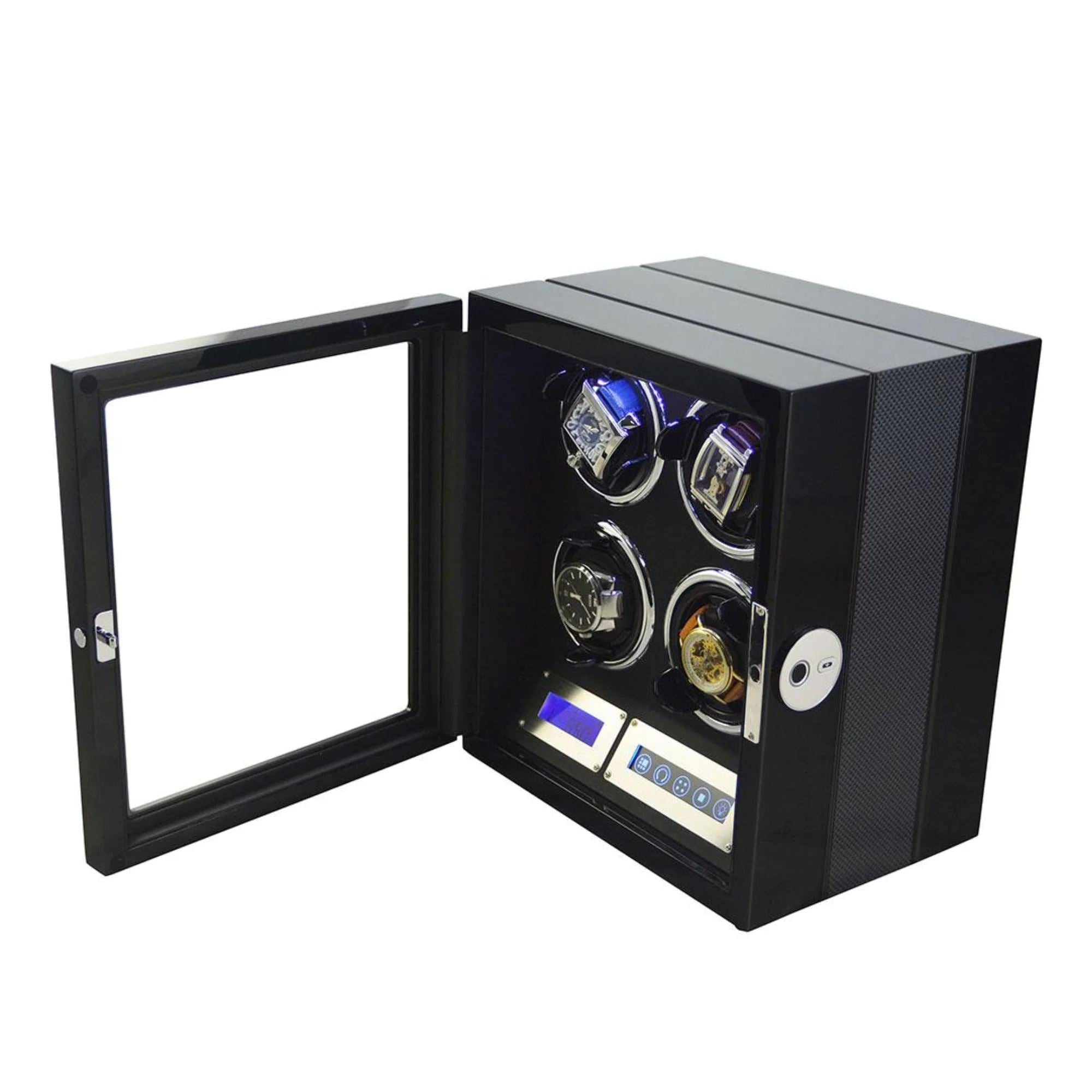 Seconds - Flinders Watch Winder for 4 Watches with Fingerprint Lock Seconds Clinks 