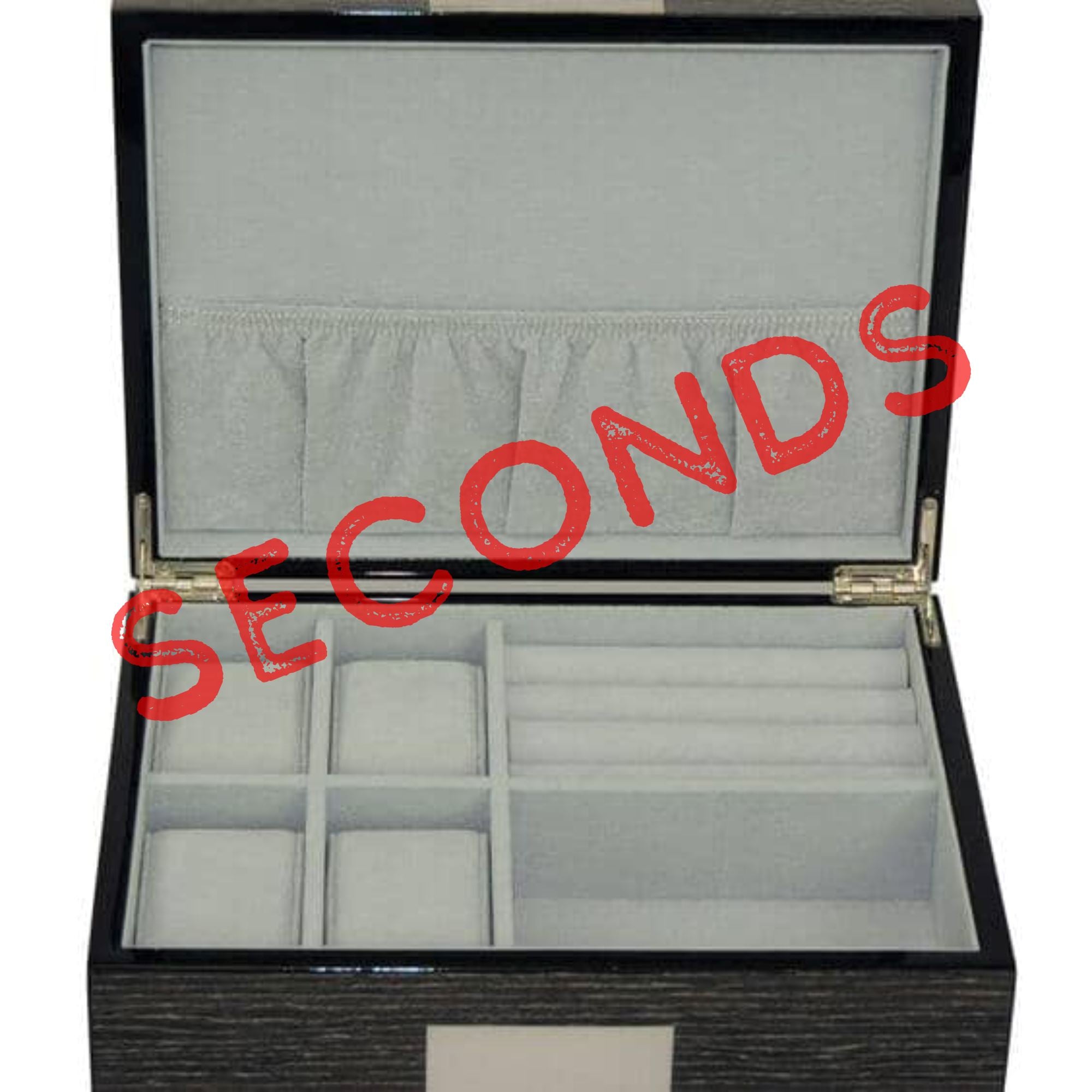 Seconds - Wenge Wooden Cufflink Watch Box Seconds Clinks 