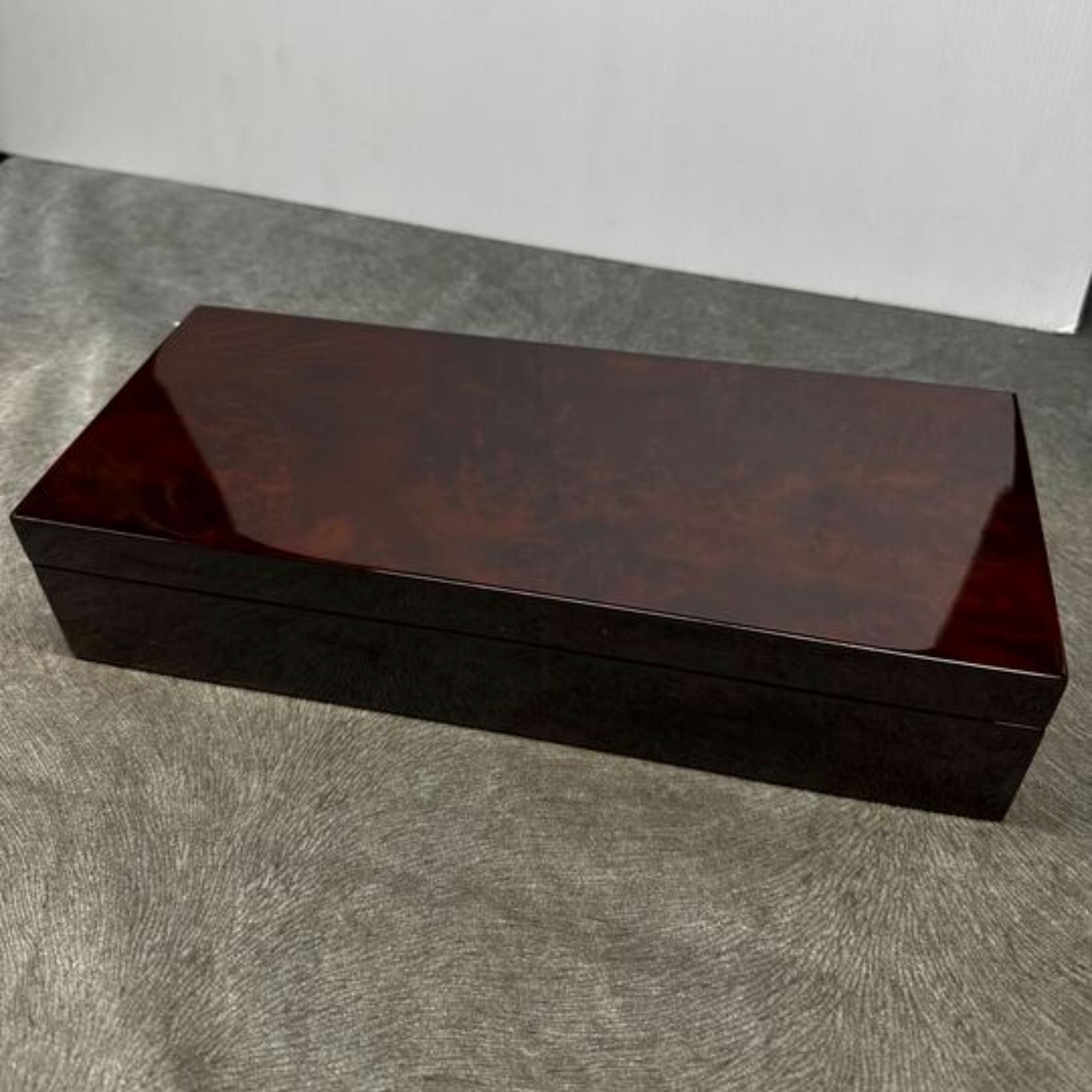 Seconds - Camphor Burl Wood 24 Cufflink Box Seconds Clinks 