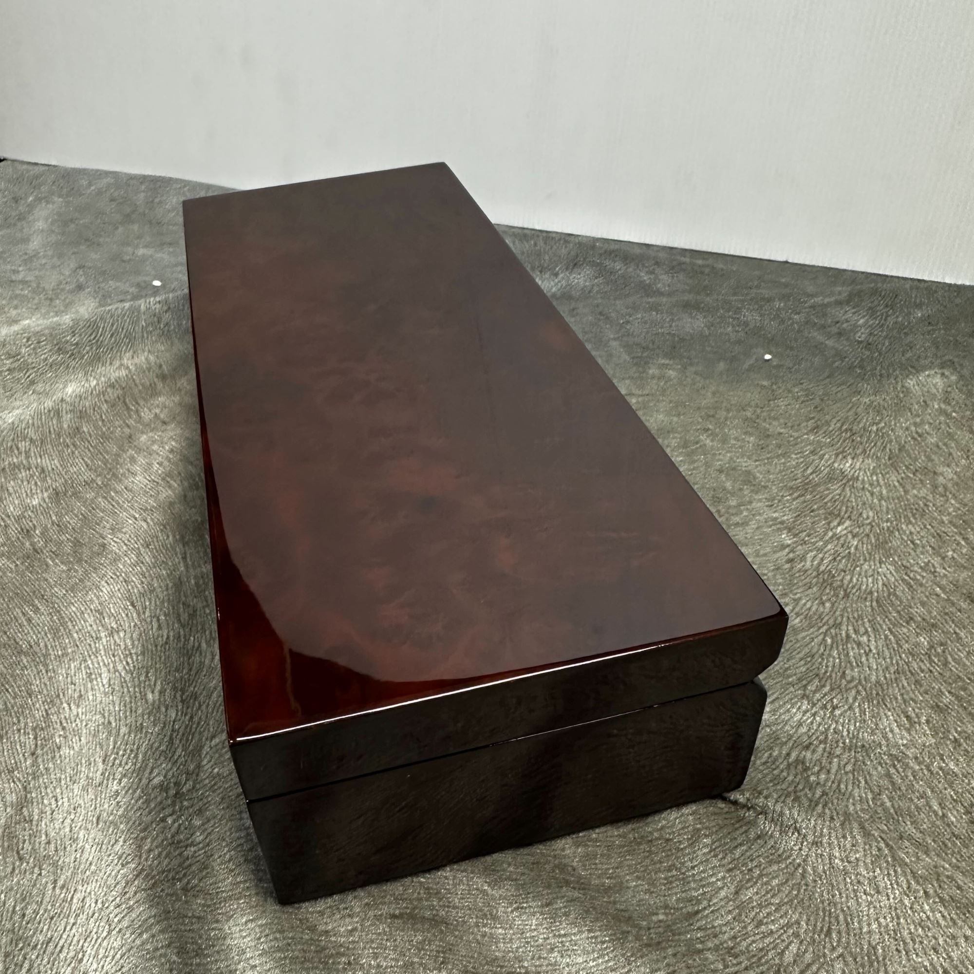 Seconds - Camphor Burl Wood 24 Cufflink Box Seconds Clinks 