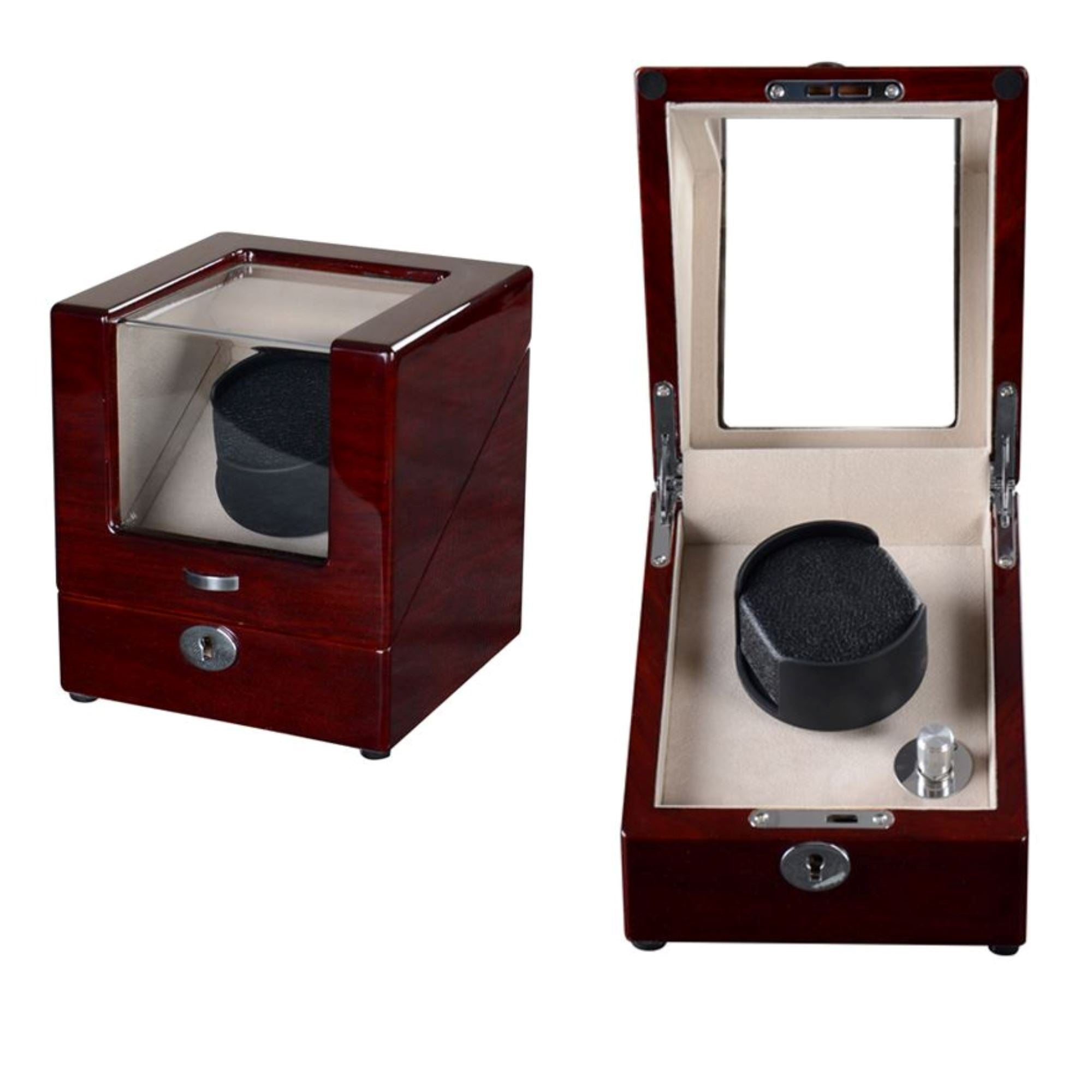 Seconds - Waratah Watch Winder Box for 1 Watch in Mahogany (O)