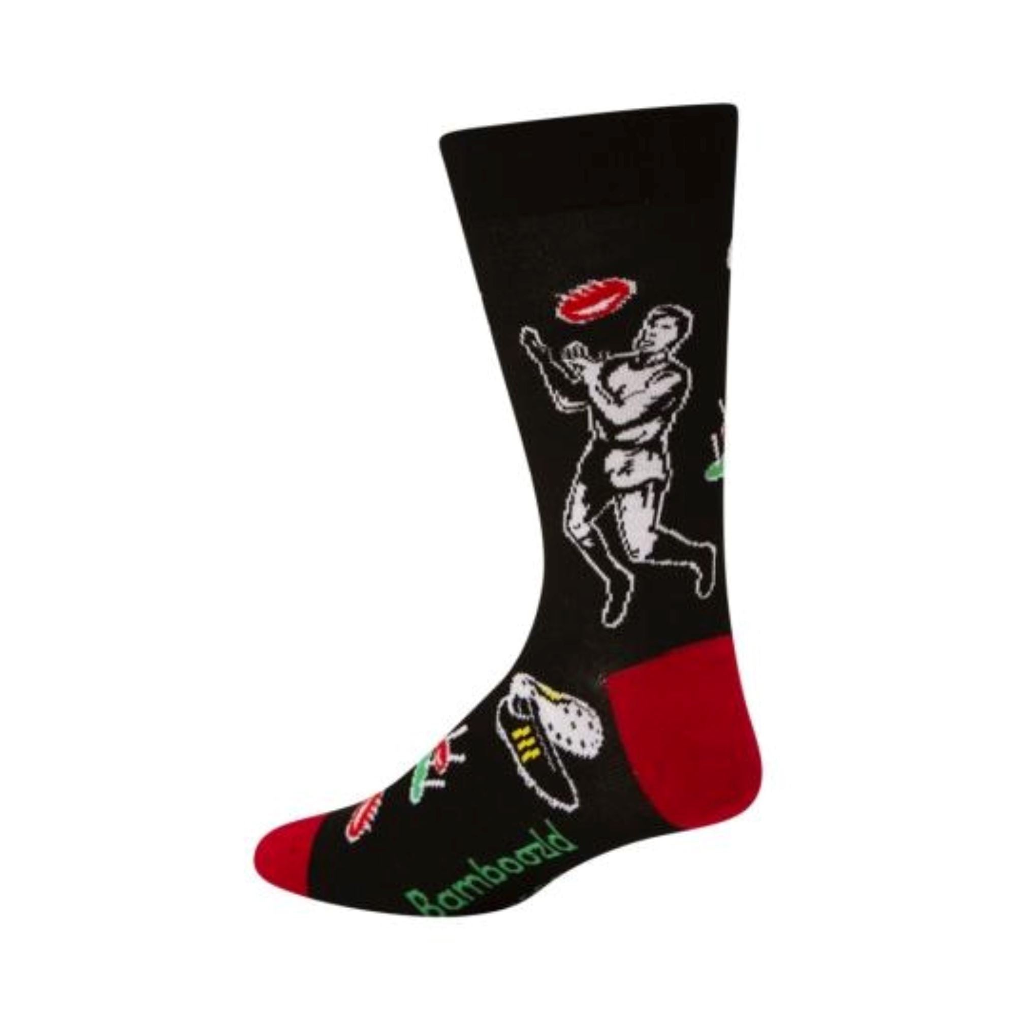 Men's Up there Cazaly Bamboo Sock Socks Bamboozld 