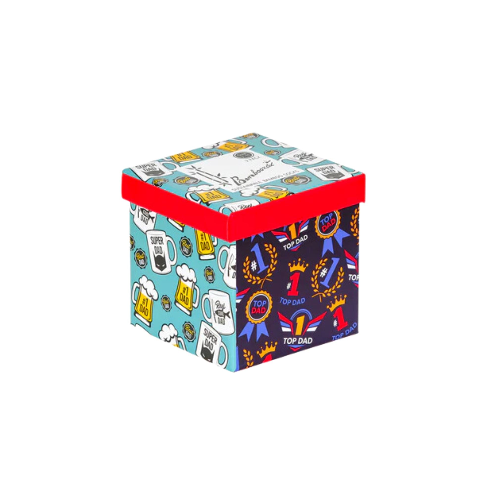 Mens Reel Cool Dad 2 Pk Gift Box Socks Bamboozld 