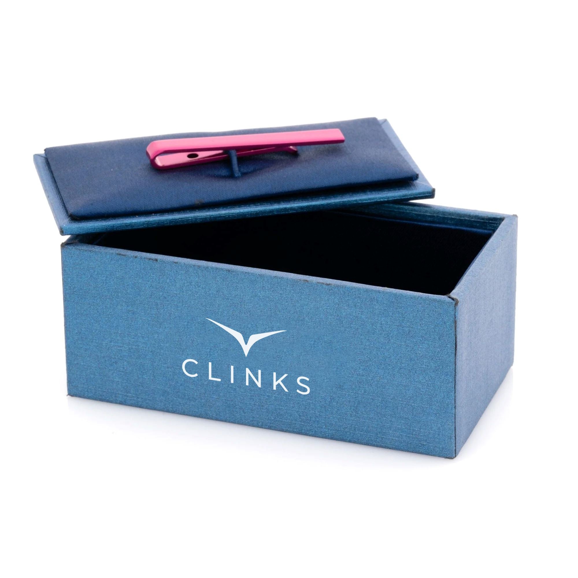 Pink Metallic Small Tie Bar Tie Clips Clinks 