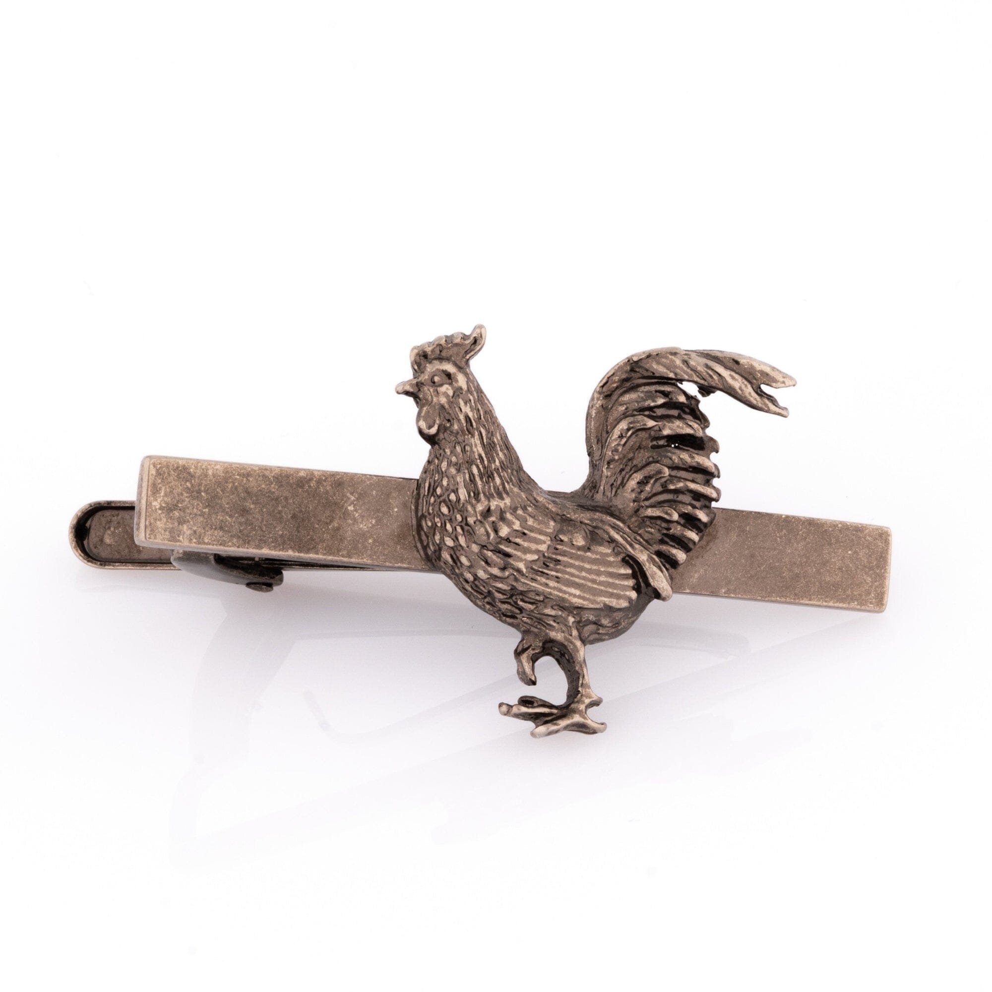 Antique Style Rooster Tie Clip Tie Bars Clinks 