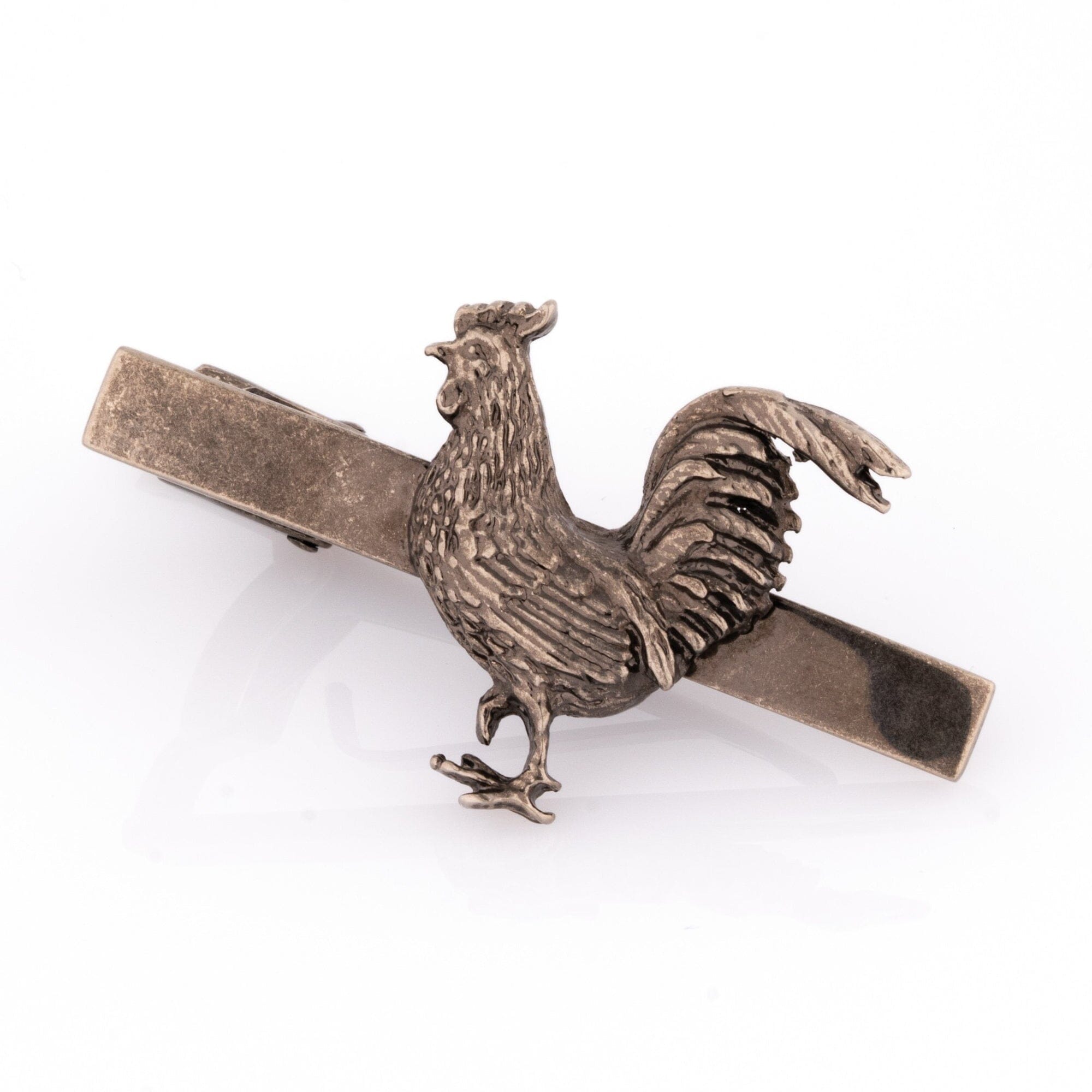 Antique Style Rooster Tie Clip Tie Bars Clinks 