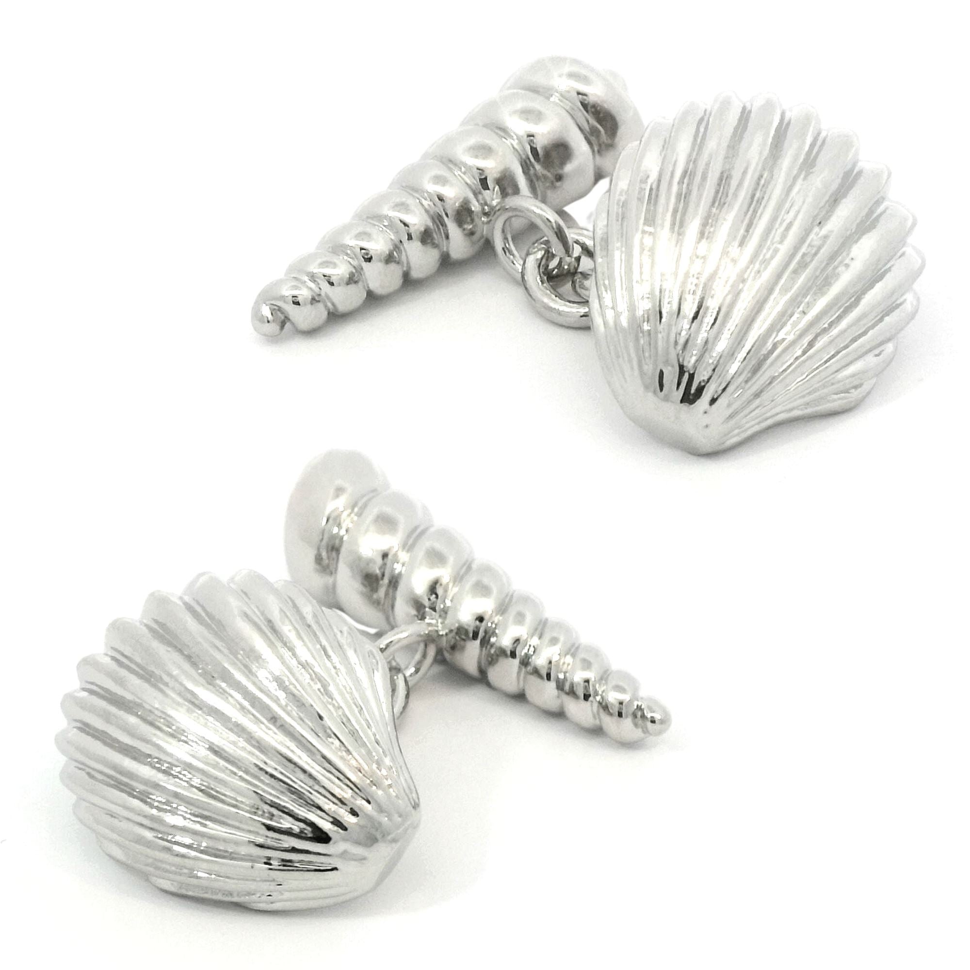 Beach Shells Cufflinks (chain) Novelty Cufflinks Clinks Australia Beach Shells Cufflinks (chain) 