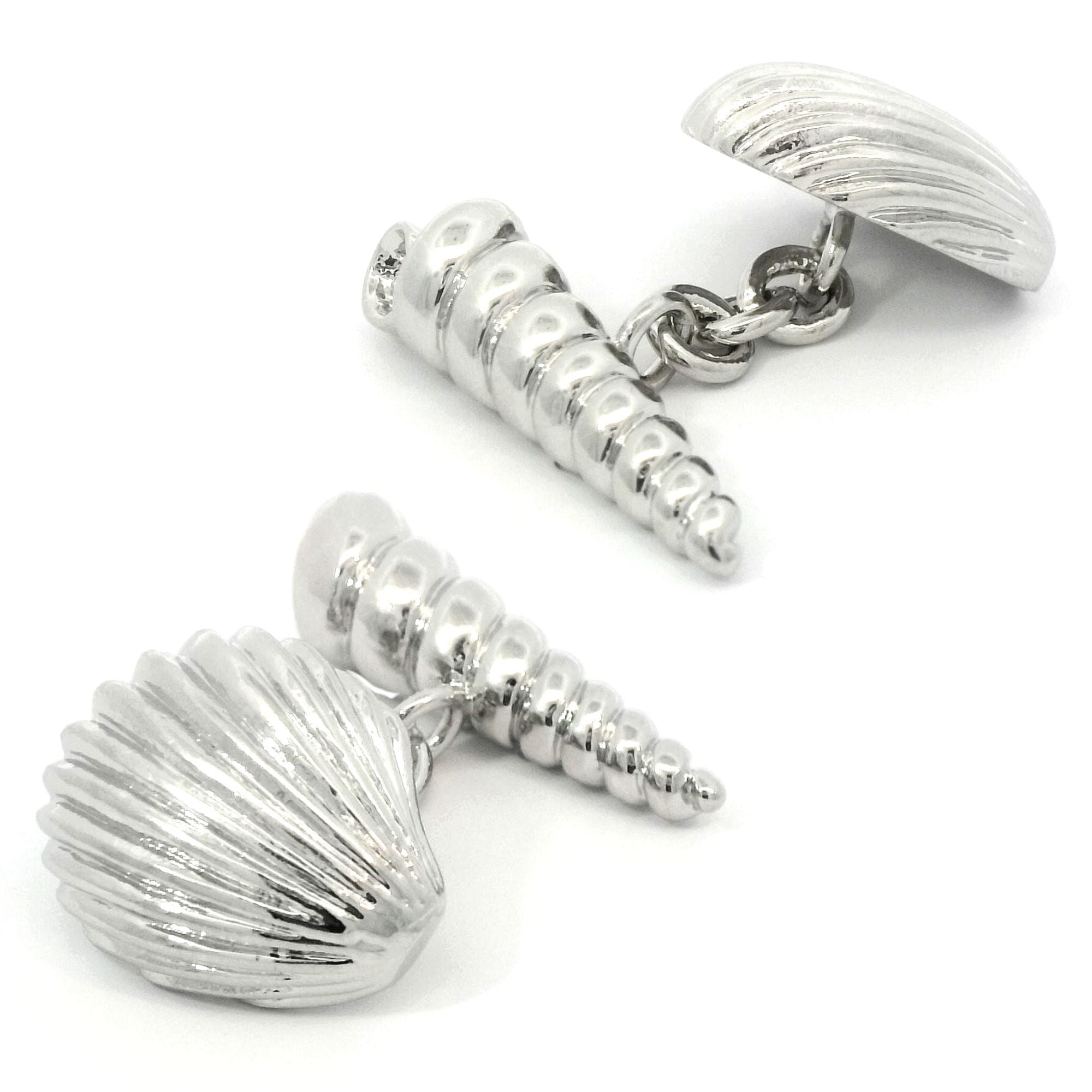 Beach Shells Cufflinks (chain) Novelty Cufflinks Clinks Australia 