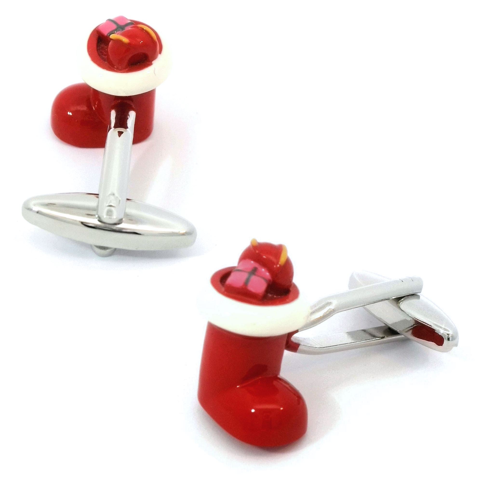 Christmas Stocking or Boots Cufflinks Novelty Cufflinks Clinks Australia 