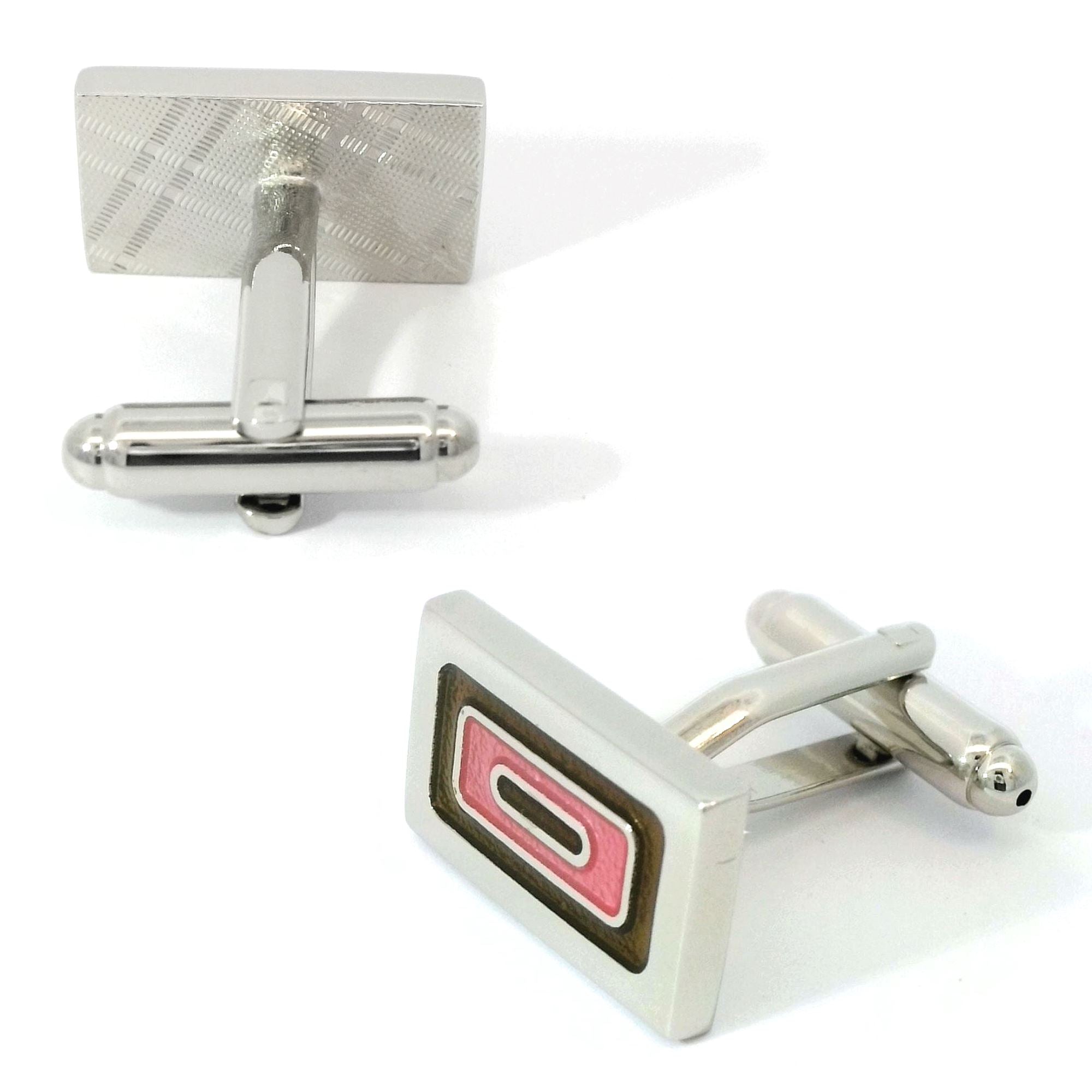 Concurrent Rings Pink Cufflinks Classic & Modern Cufflinks Clinks Australia 