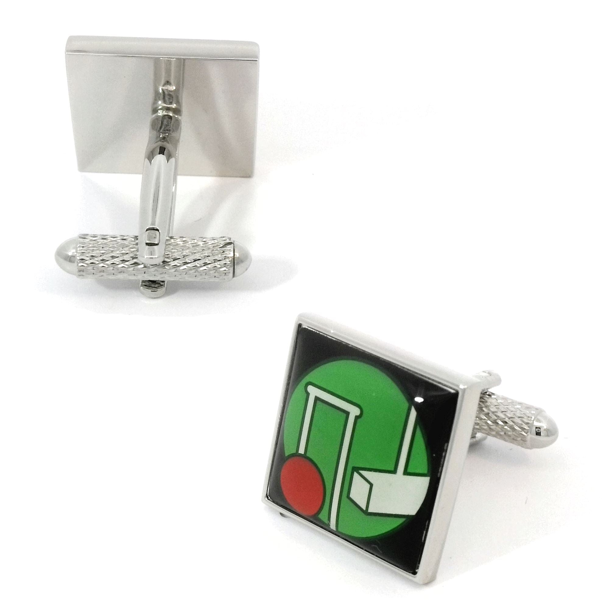 Croquet Black/Green Cufflinks Novelty Cufflinks Clinks Australia 