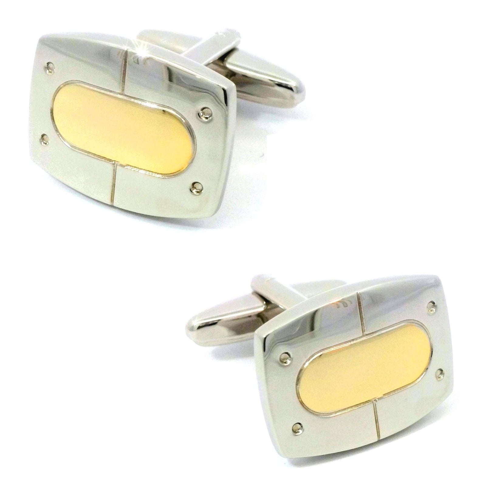 Gold and Silver Buckle Cufflinks
