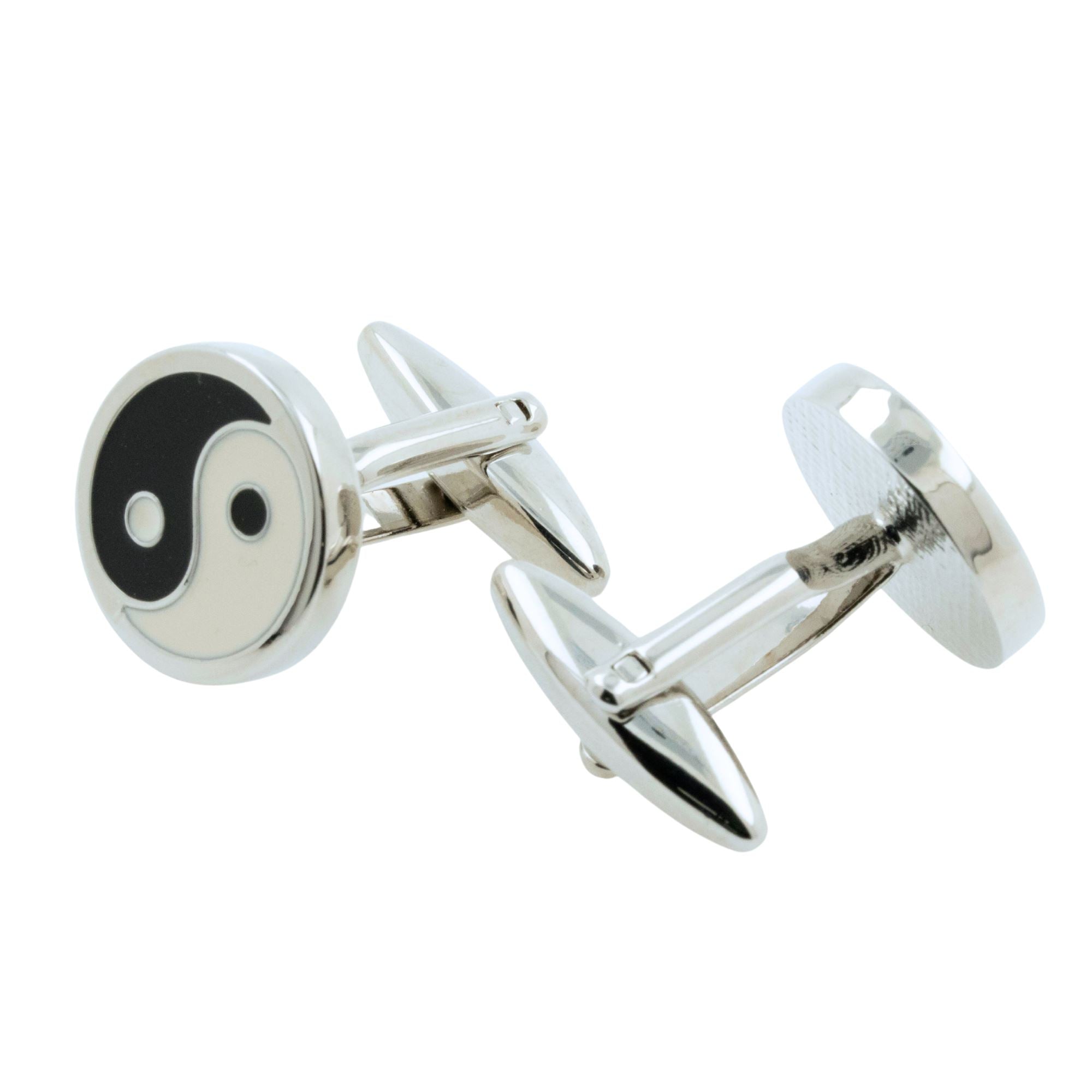 Yin and Yang Enamel Cufflinks Novelty Cufflinks Clinks Australia 