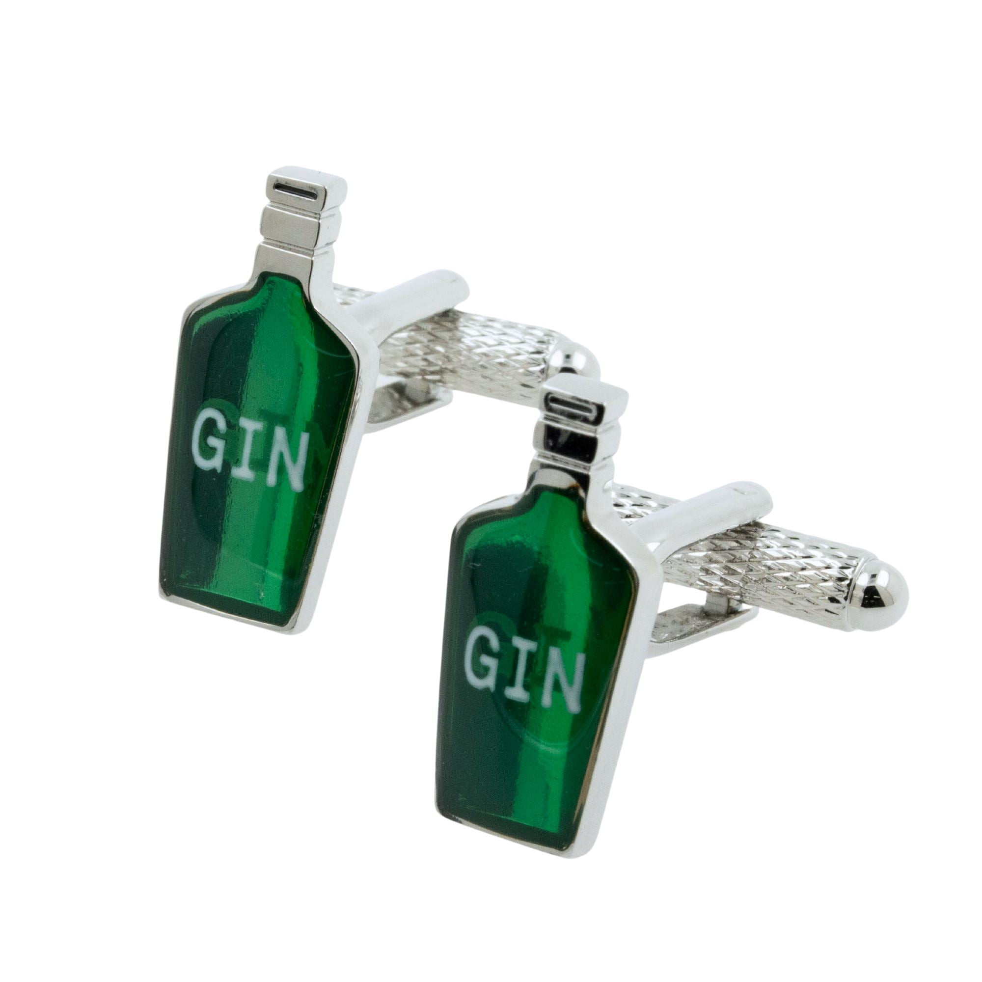 Gin Bottle Cufflinks Novelty Cufflinks Clinks-com-au 