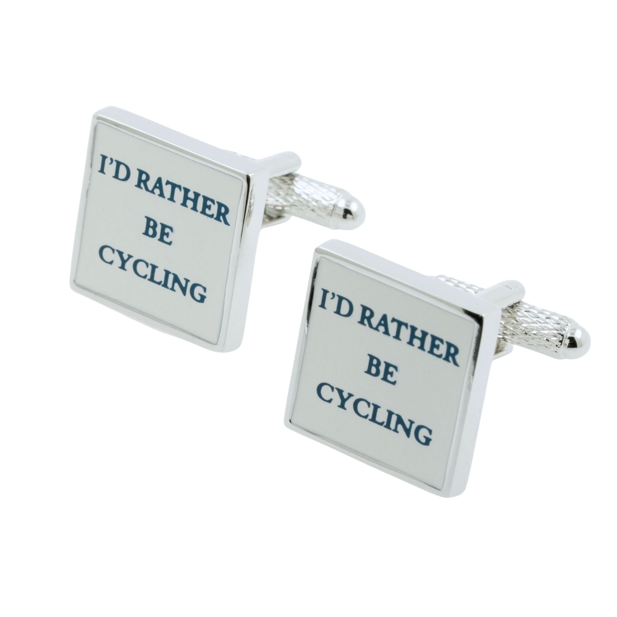 I'd Rather Be Cycling Cufflinks Novelty Cufflinks Clinks Australia 