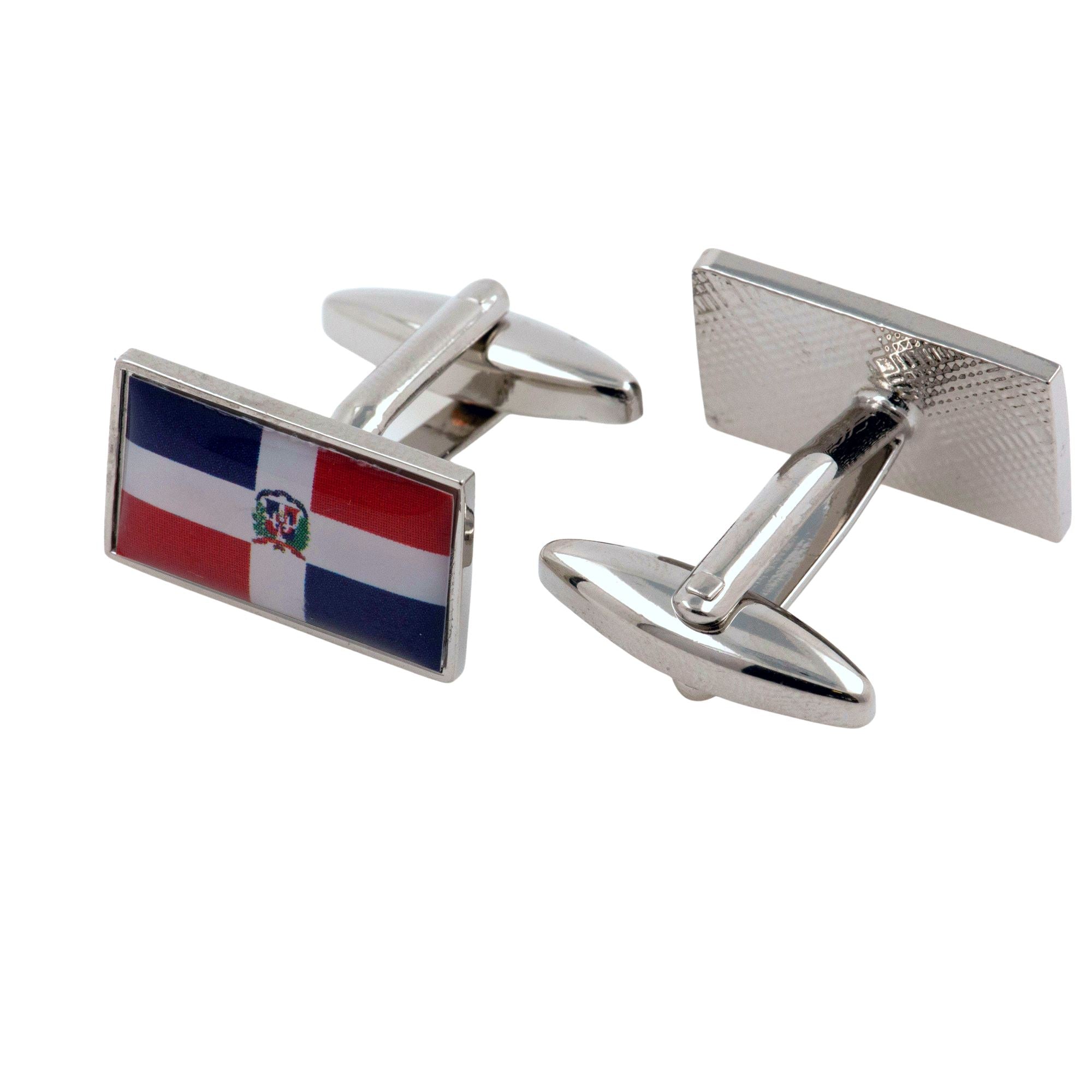 Flag of Dominican Republic Cufflinks Novelty Cufflinks Clinks 