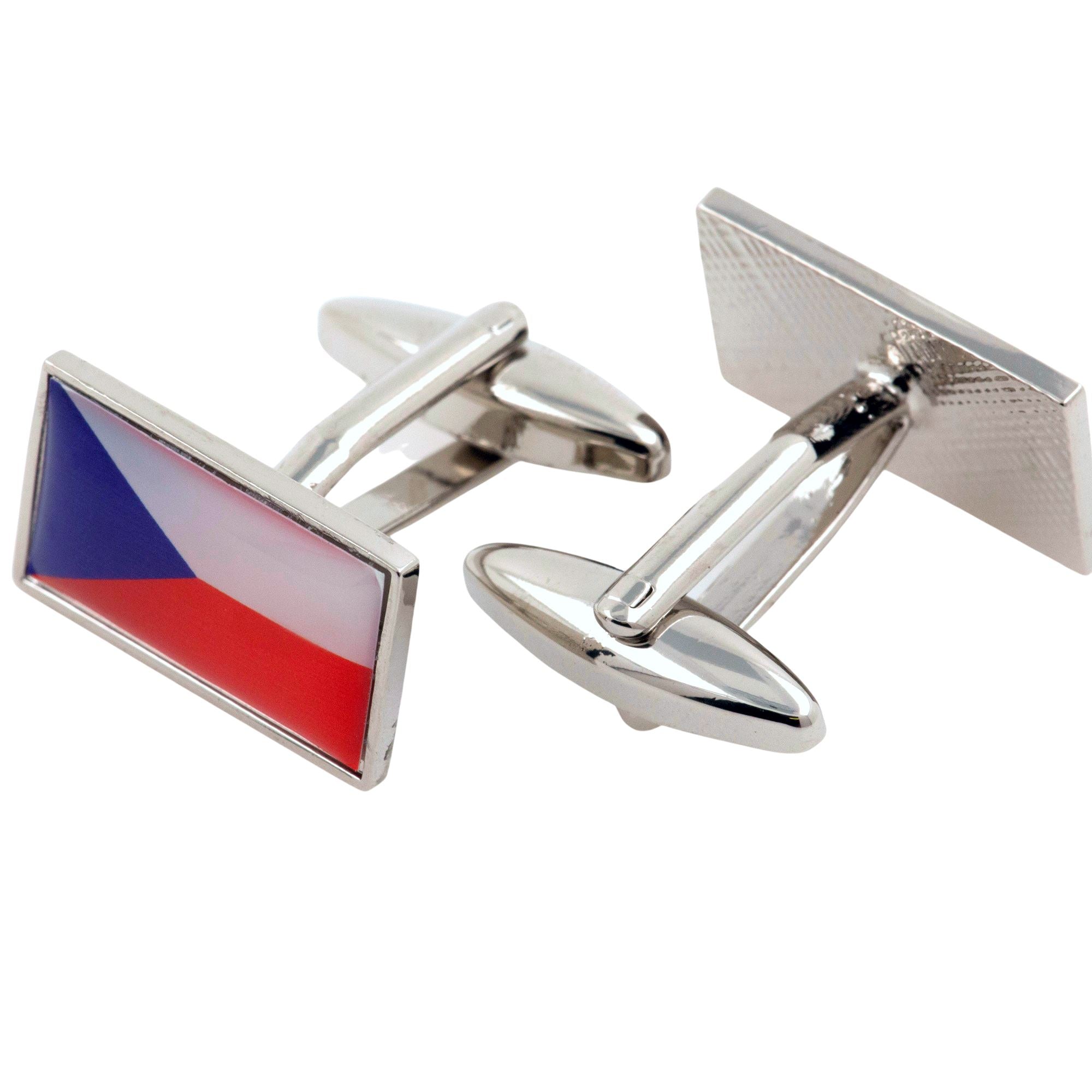 Flag of Czech Republic Cufflinks Novelty Cufflinks Clinks 