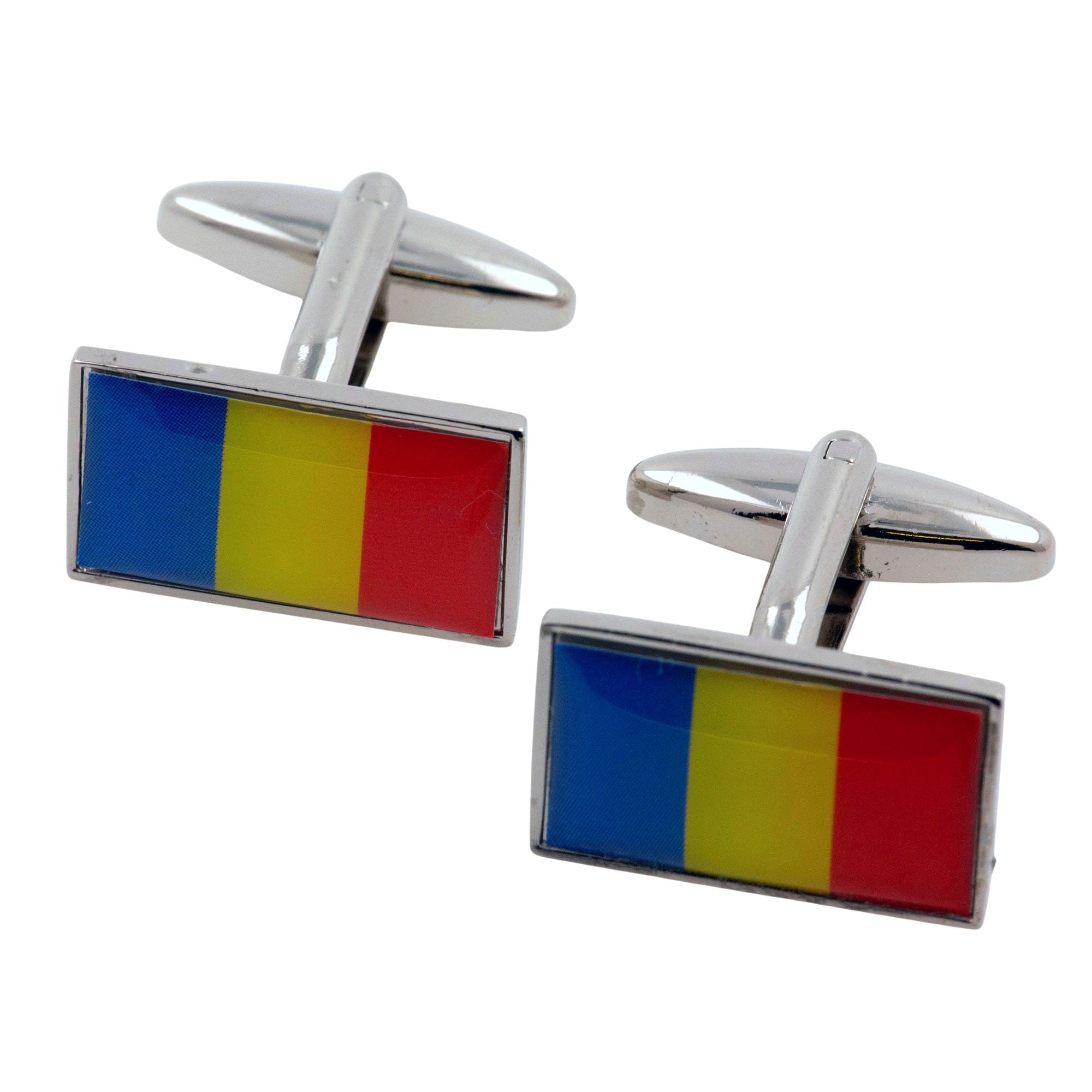 Flag of Romania Cufflinks Novelty Cufflinks Clinks 