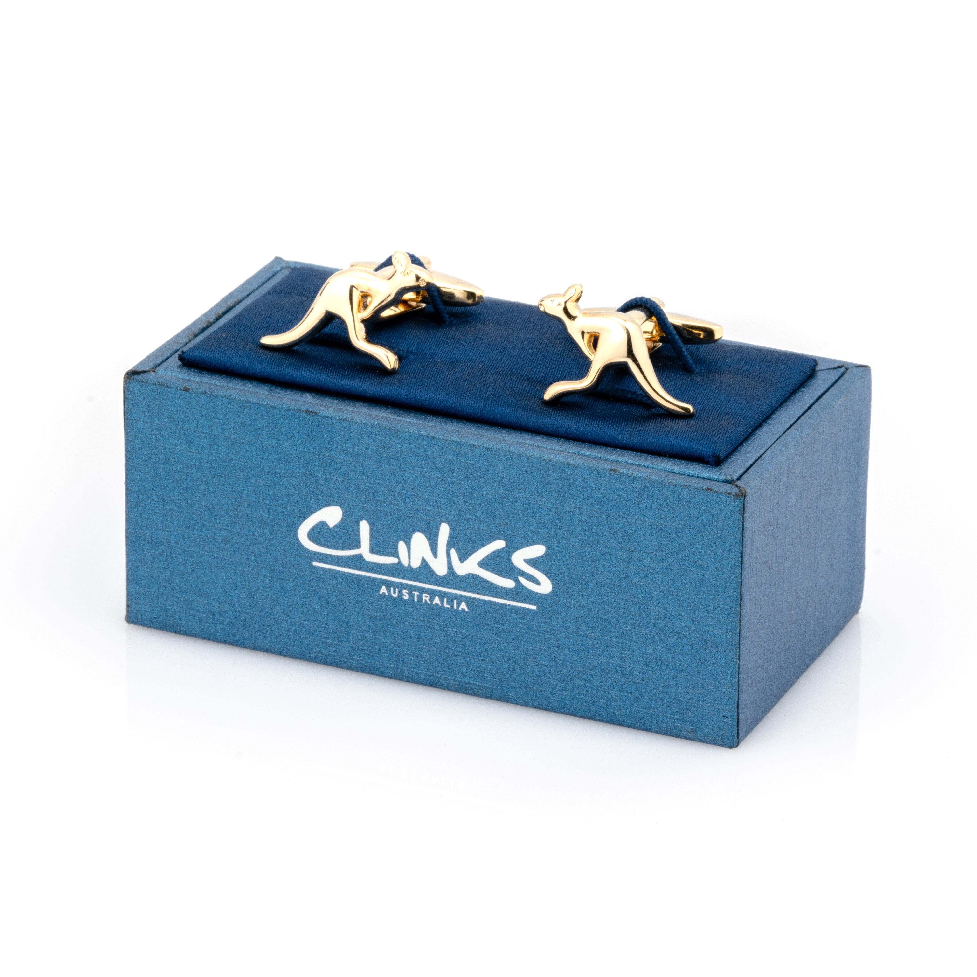 Australian Gold Kangaroo Cufflinks Novelty Cufflinks Clinks Australia 