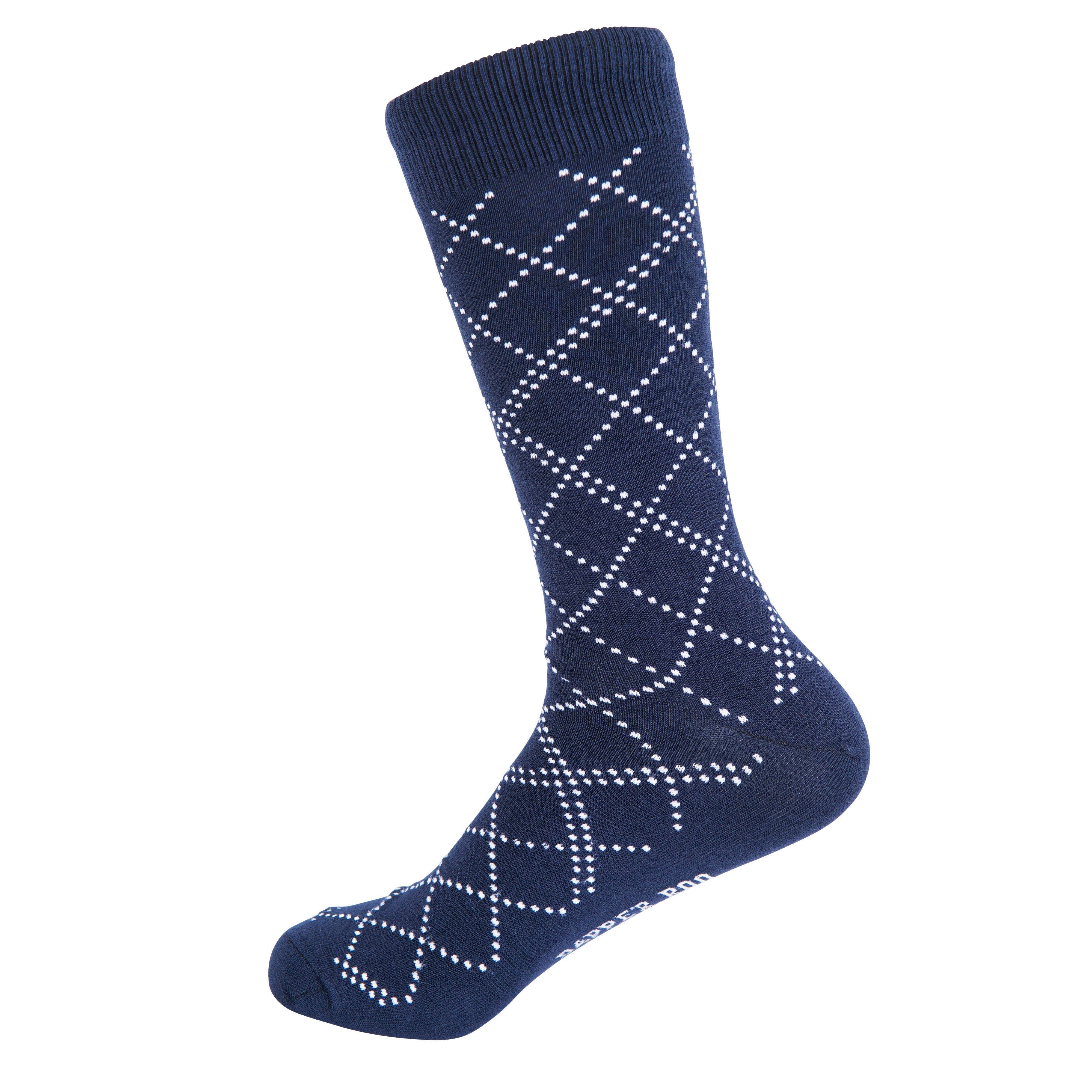 Diamond Lattice Blue Bamboo Socks by Dapper Roo Socks Dapper Roo 