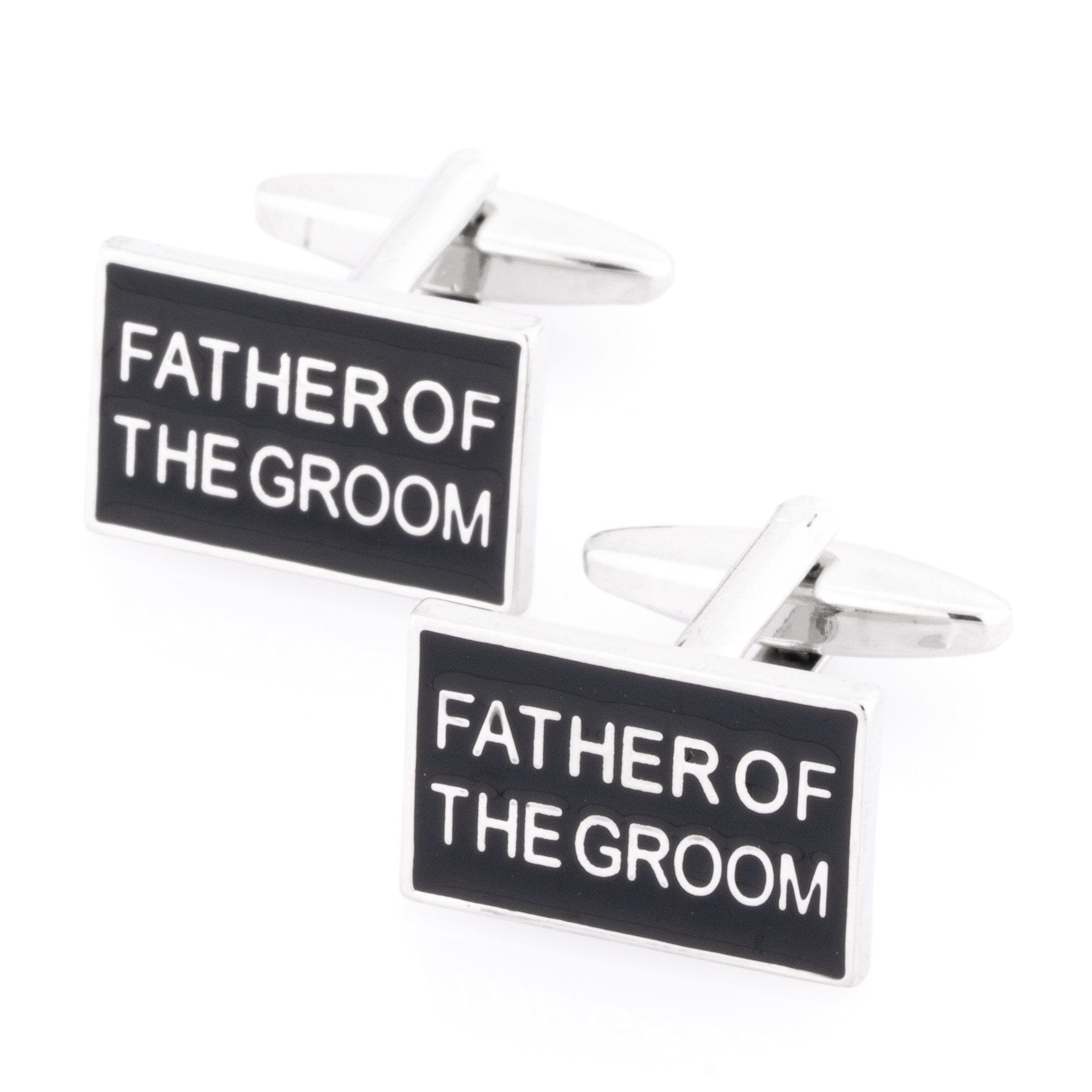Father of the Groom Black and Silver Wedding Cufflinks Wedding Cufflinks Clinks Australia 