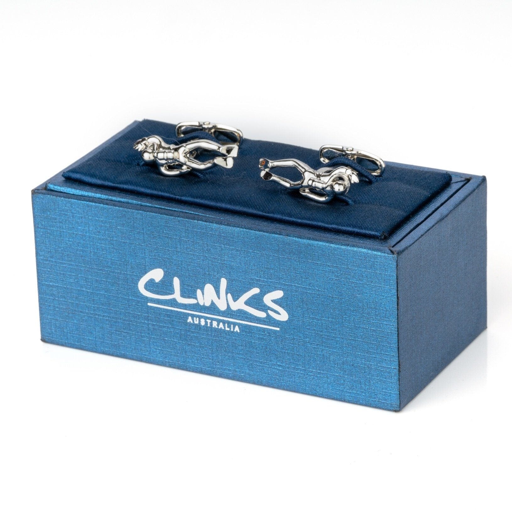 Scuba Diver Cufflinks Silver Novelty Cufflinks Clinks Australia 