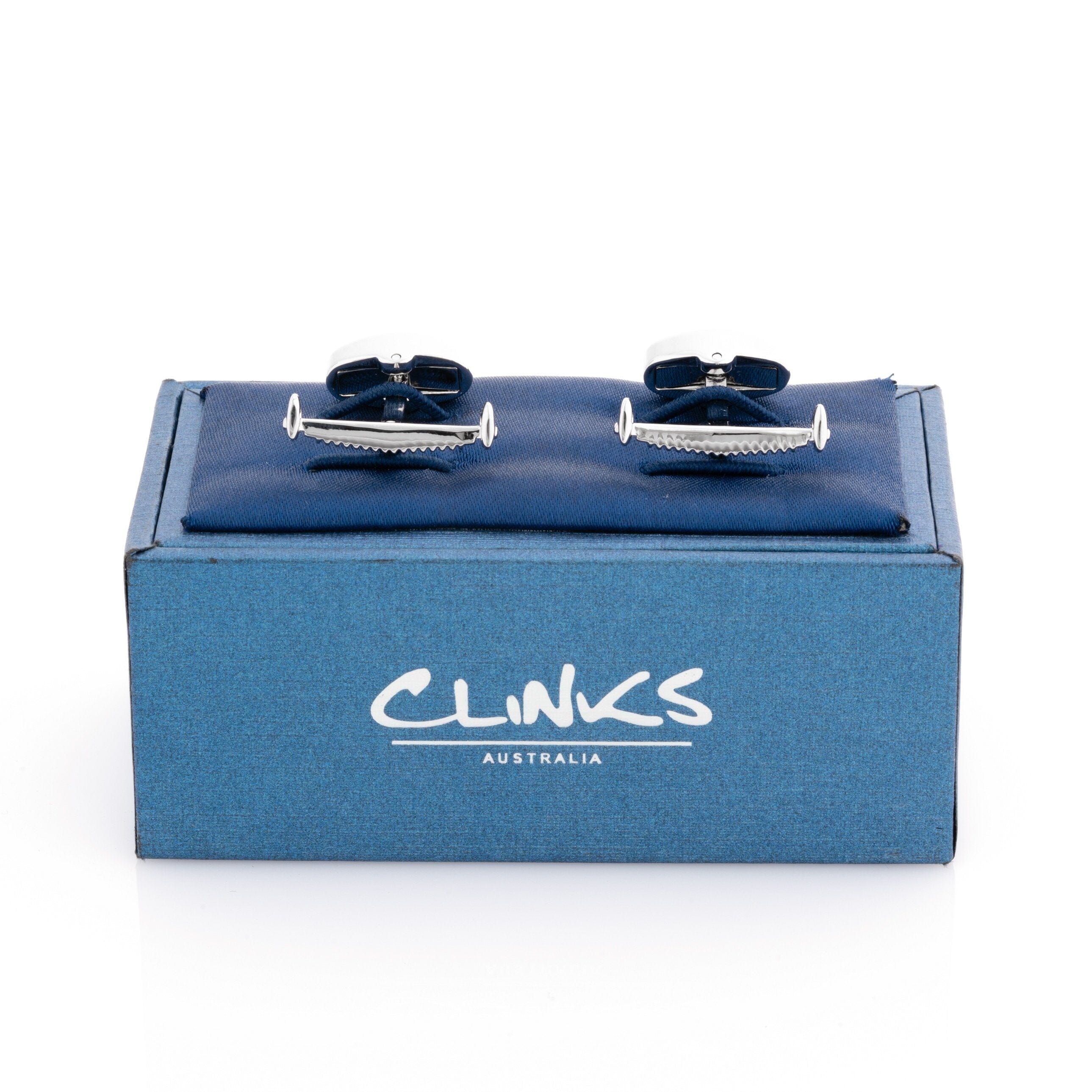 Double Handle Saw Cufflinks Novelty Cufflinks Clinks Australia 