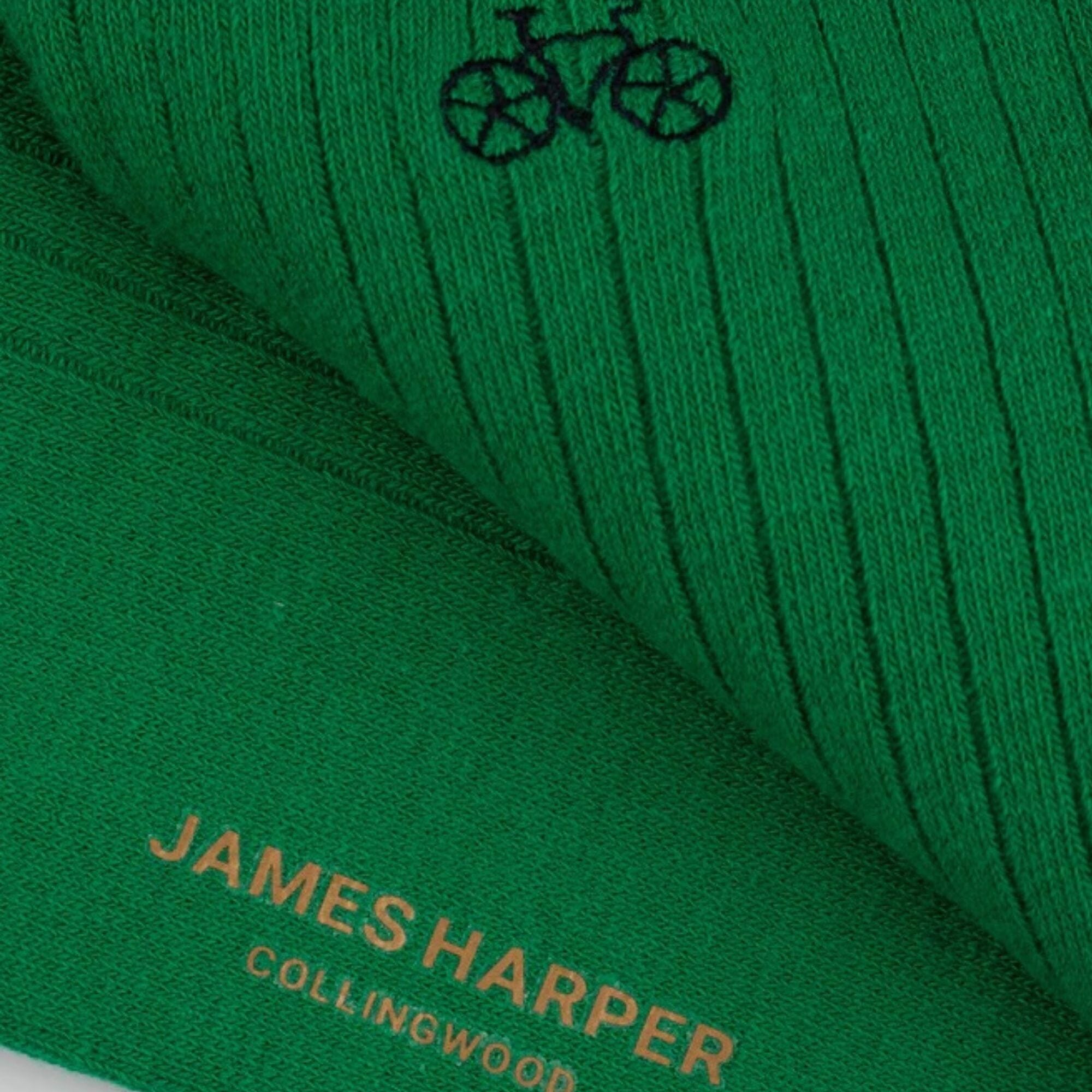 Green Ribbed Socks Socks Clinks 